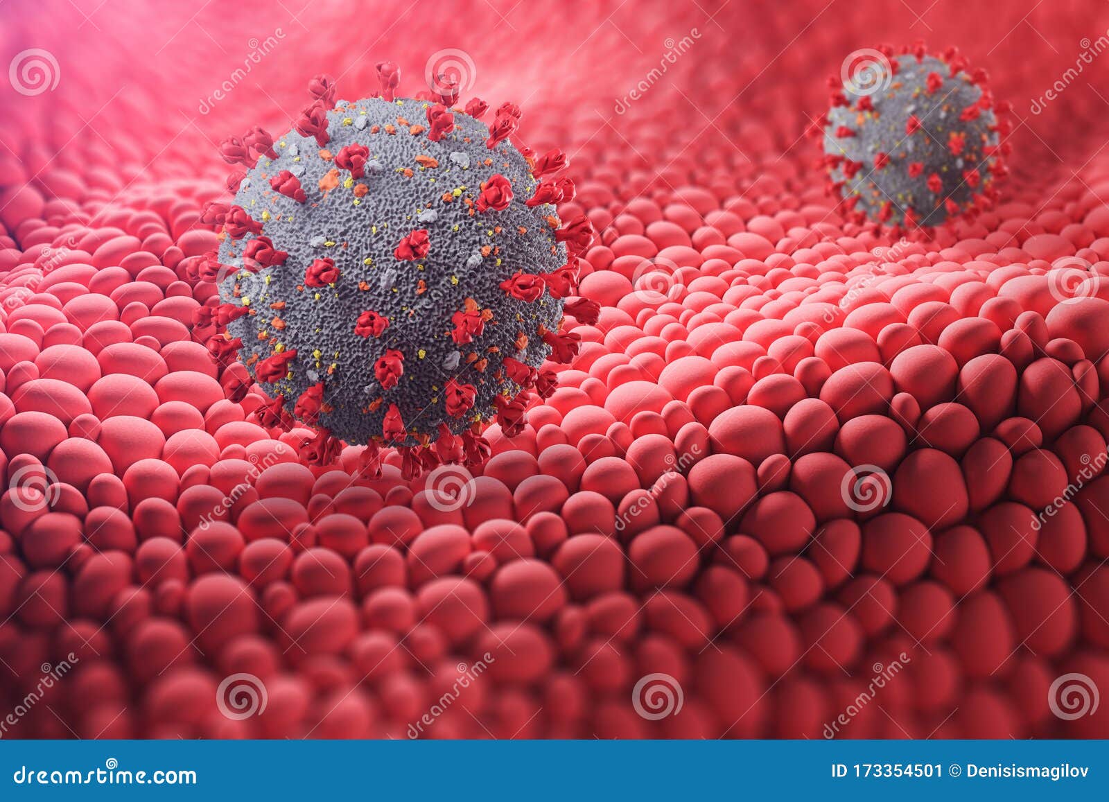 ncov coronavirus concept, microscopic research