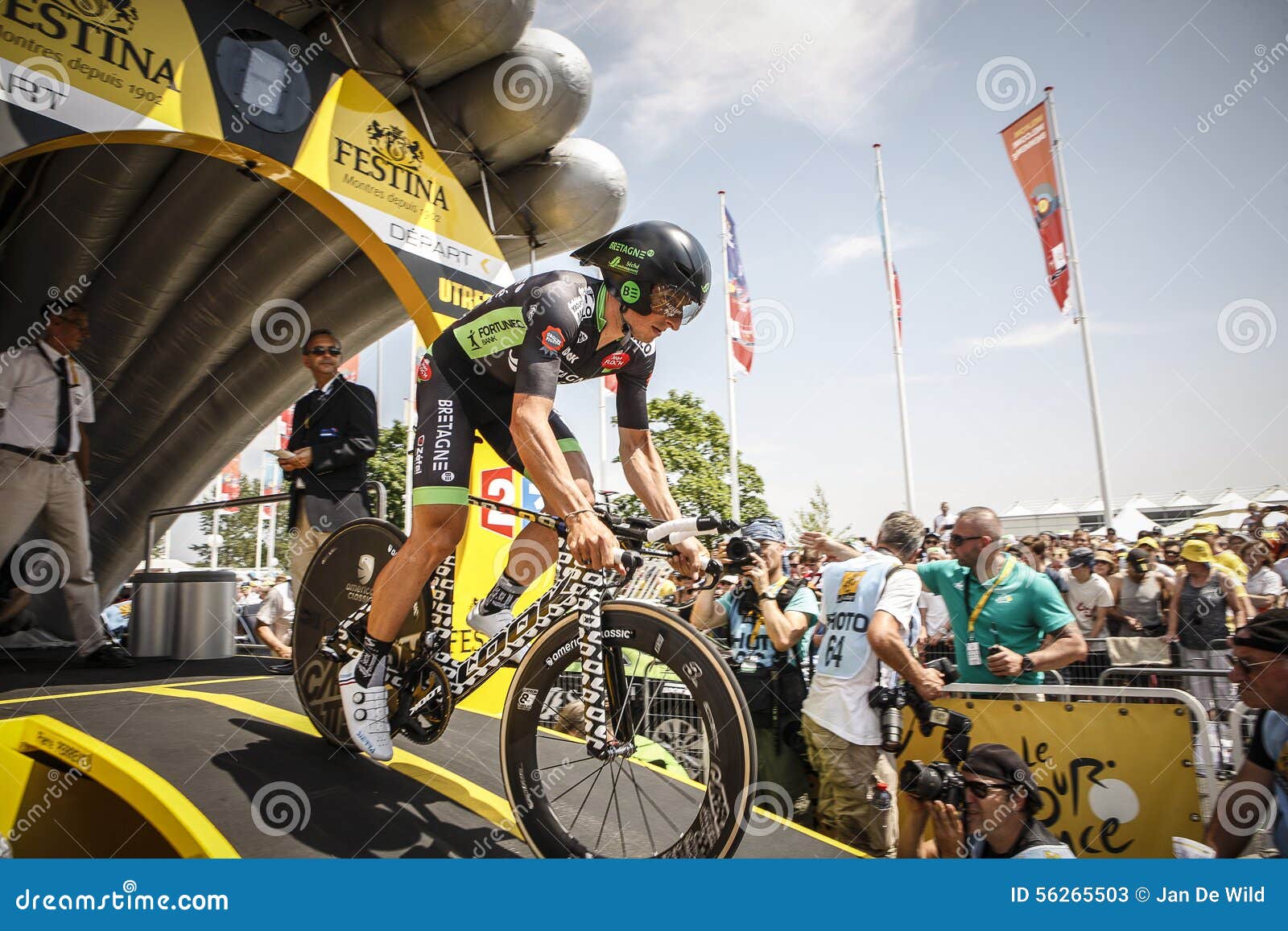 102nd Tour De France Time Trial First Stage Editorial Stock Photo