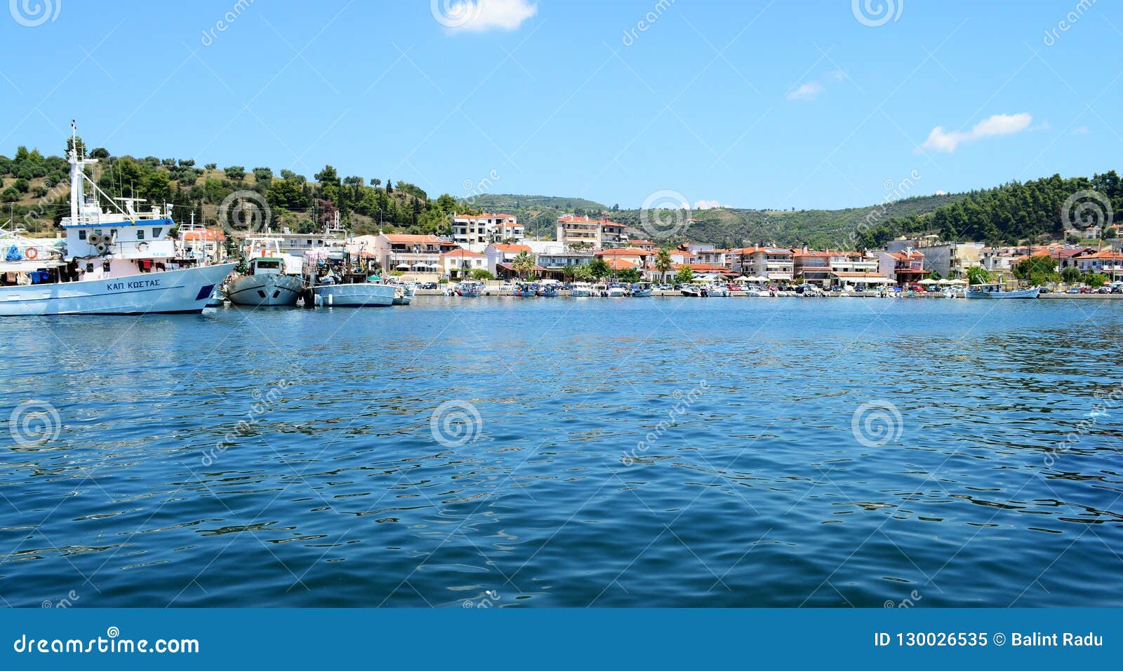 NEA SKIONI, GREECE - JULY 12, 2018: Amazing View of Nea Skioni Village ...