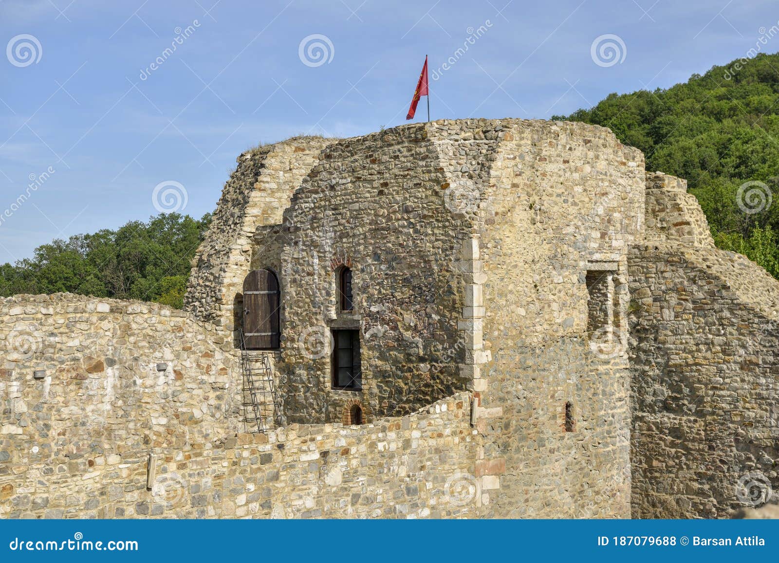 Neamt Citadel Ruins and Museum.Romania Editorial Stock Photo