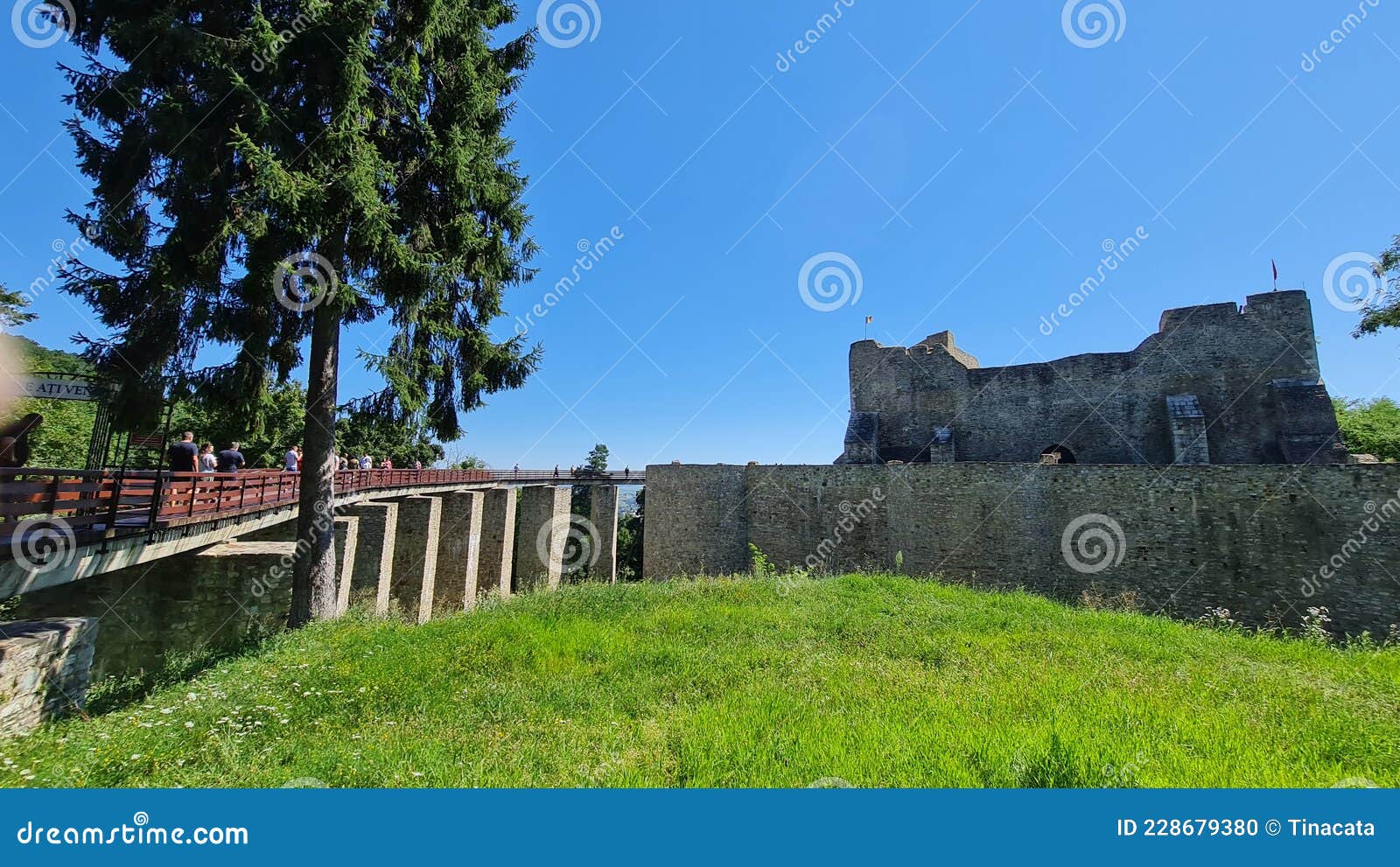 Neamt Citadel Ruins and Museum.Romania Editorial Photo - Image of