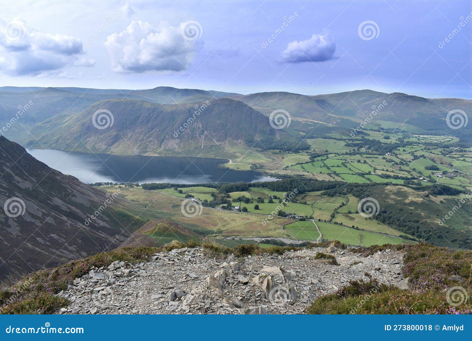 near whiteside summit looking down to crummock water
