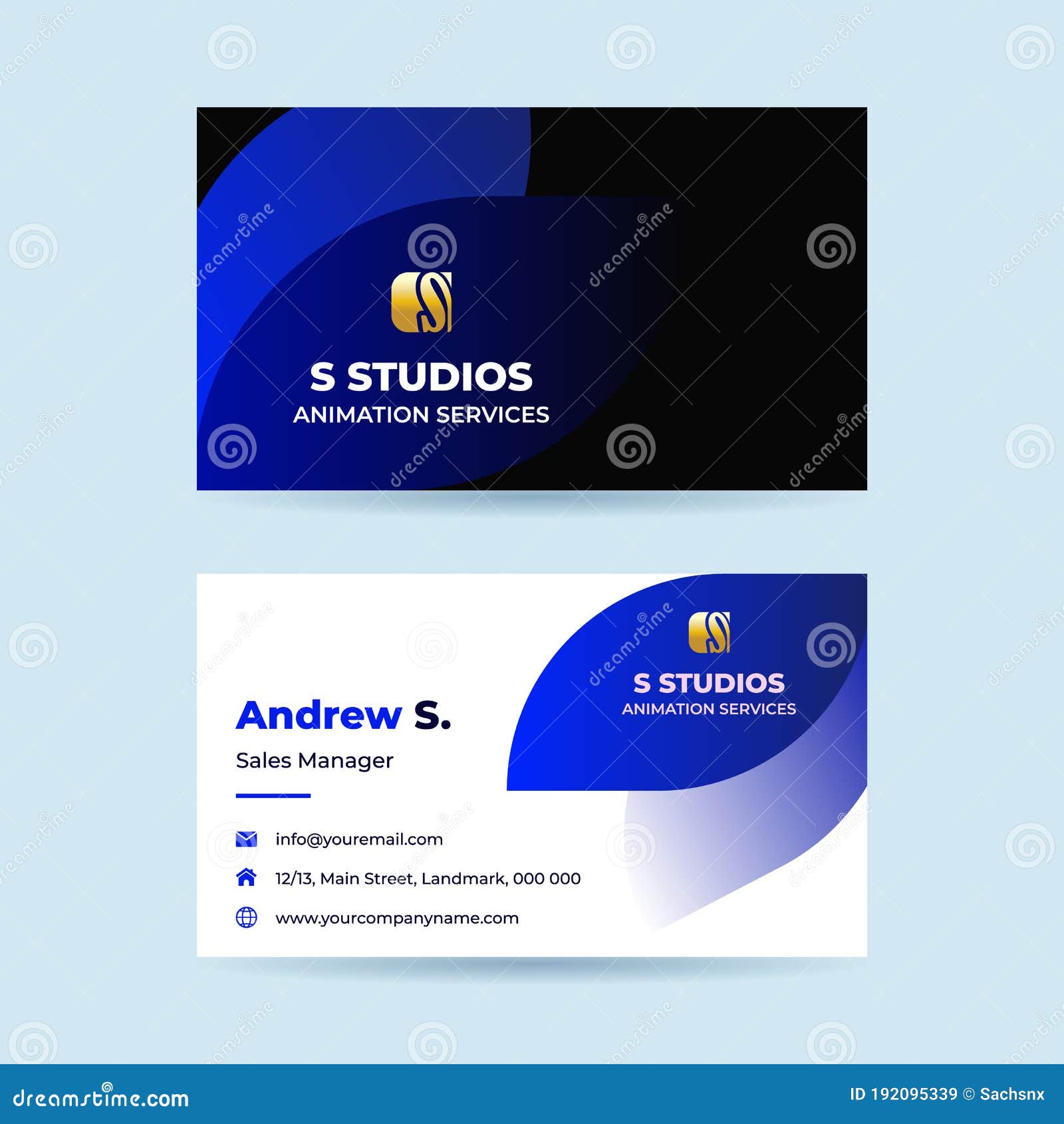 Neat Elegant Professional Double Sided Business Card for Animation Pertaining To Double Sided Business Card Template Illustrator