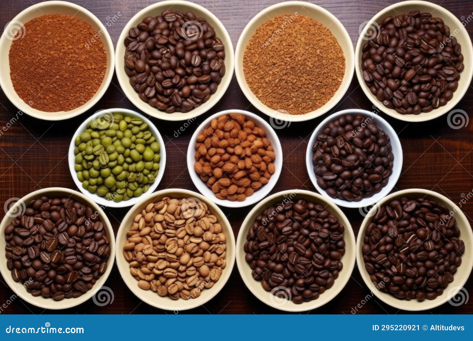 A Neat Presentation of Different Stages of Coffee Beans Stock Image ...