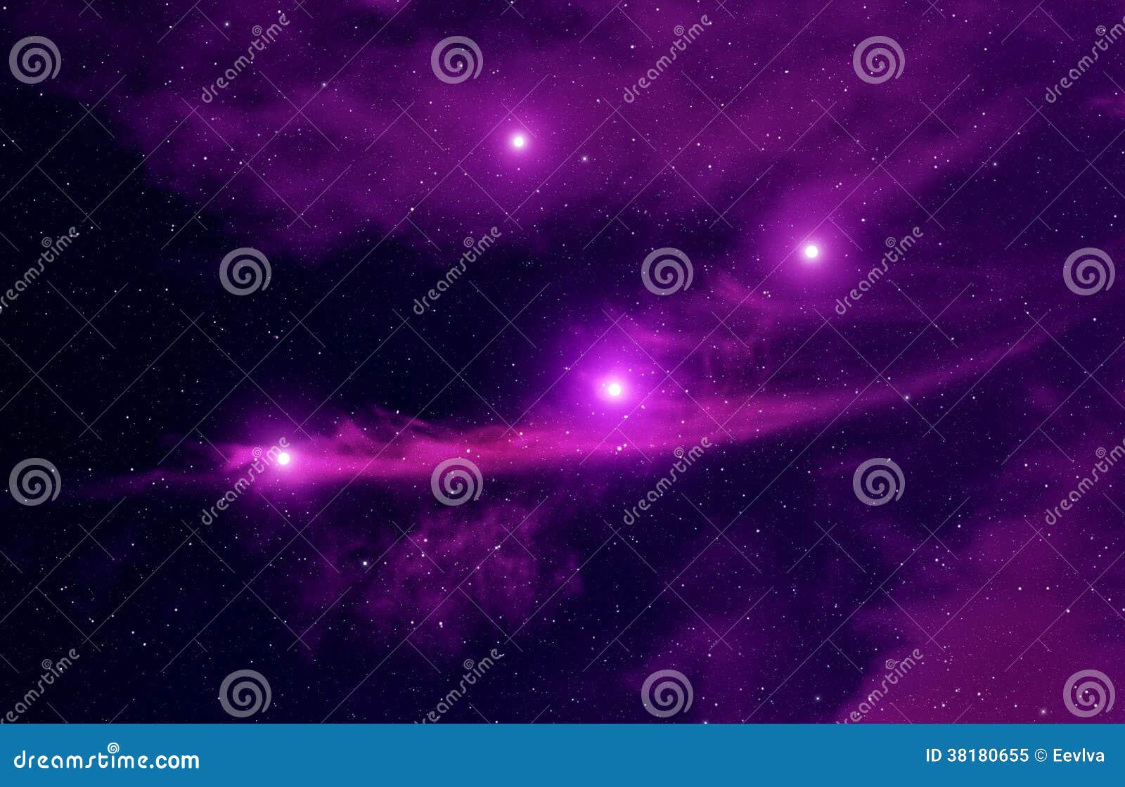Space background with nebula and bright stars.