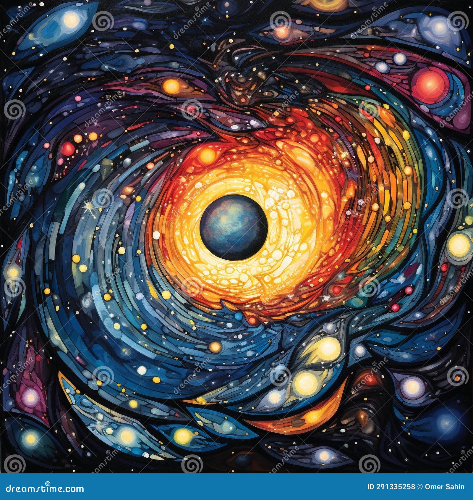 Nebular Mystique Unraveling the Phenomenon of Black Holes Stock Photo