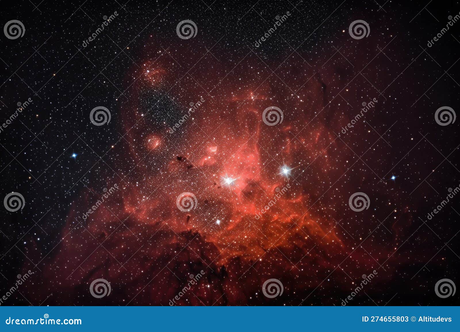 Nebular with Thousands of Stars, Some Shining Brighter Than Others