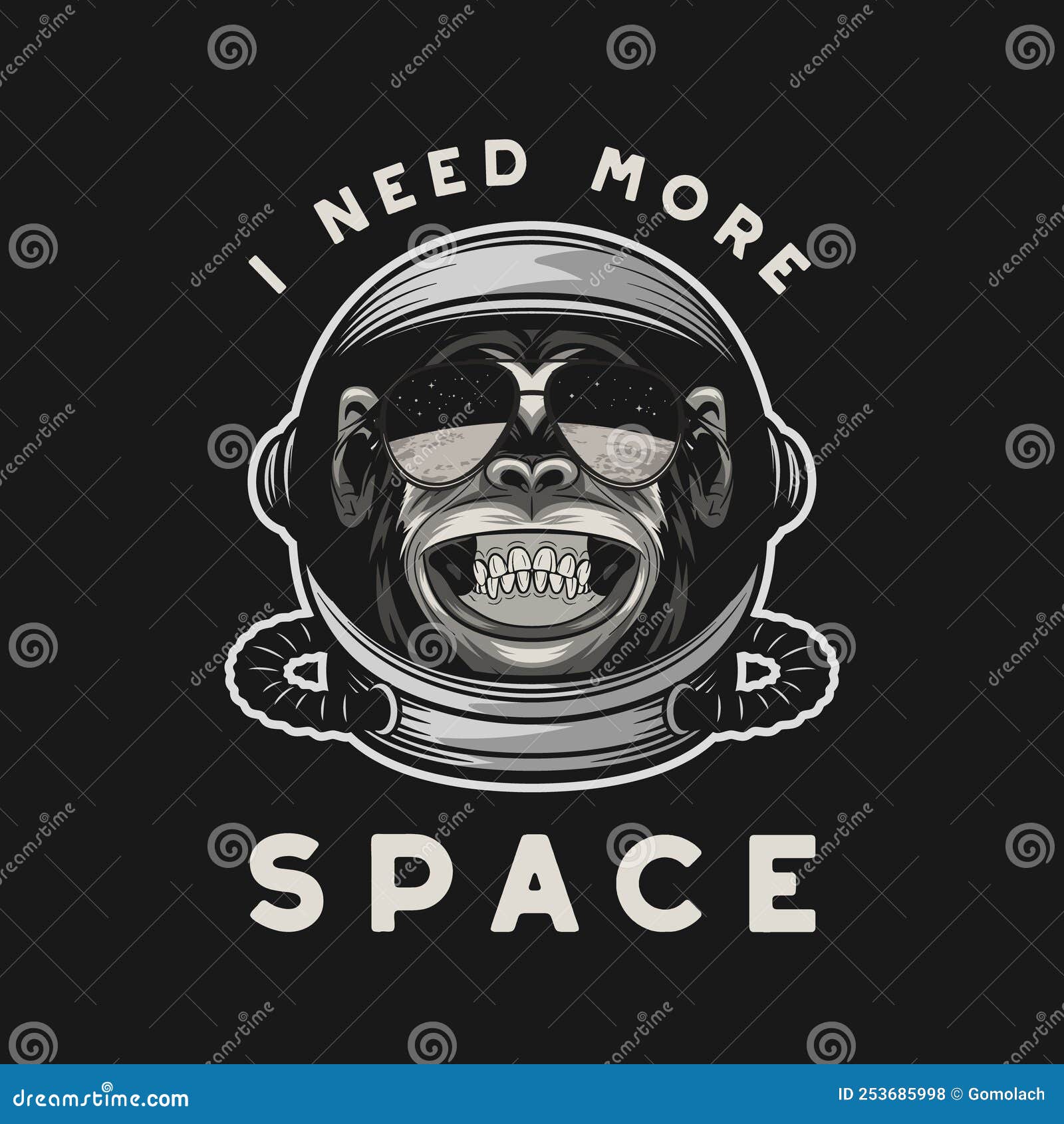 Mono astronauta imágenes de stock de arte vectorial