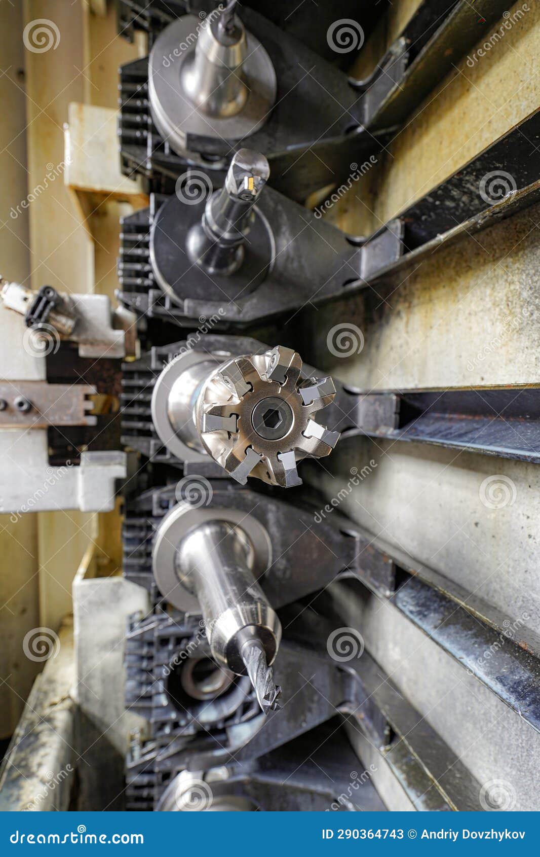 Necessary Tools (mills, Cutters, Drills, Taps)placed in the Tool