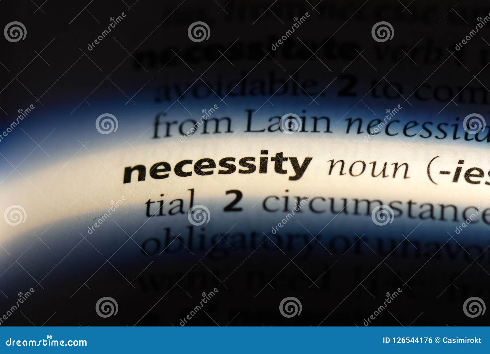 Necessity stock photo. Image of concept, closeup, writing 126544176