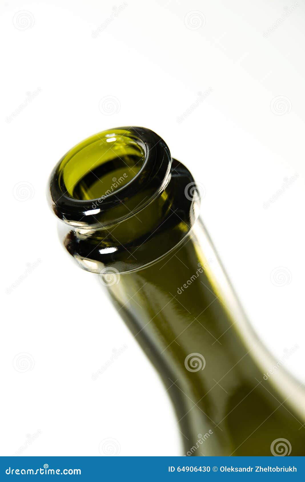 The Neck of a Wine Bottle on White Stock Photo Image of draft, gulp