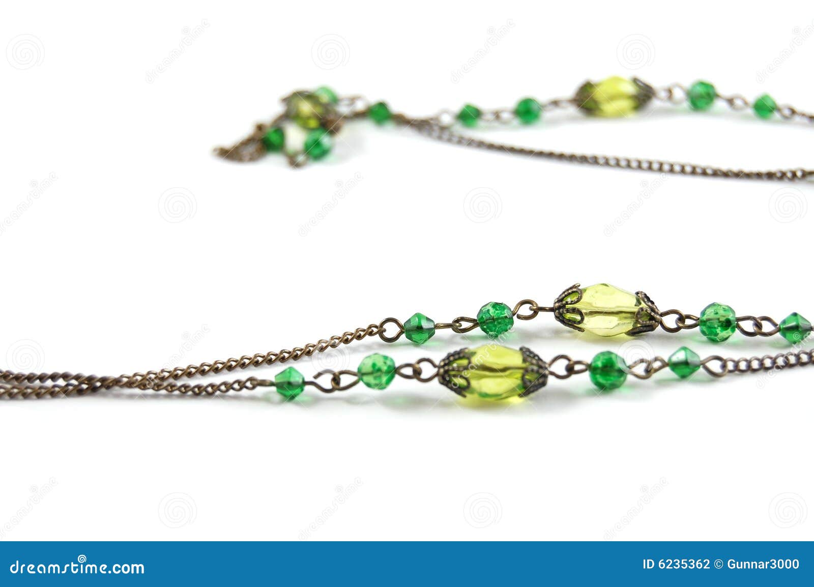 Modern necklace isolated on a white background