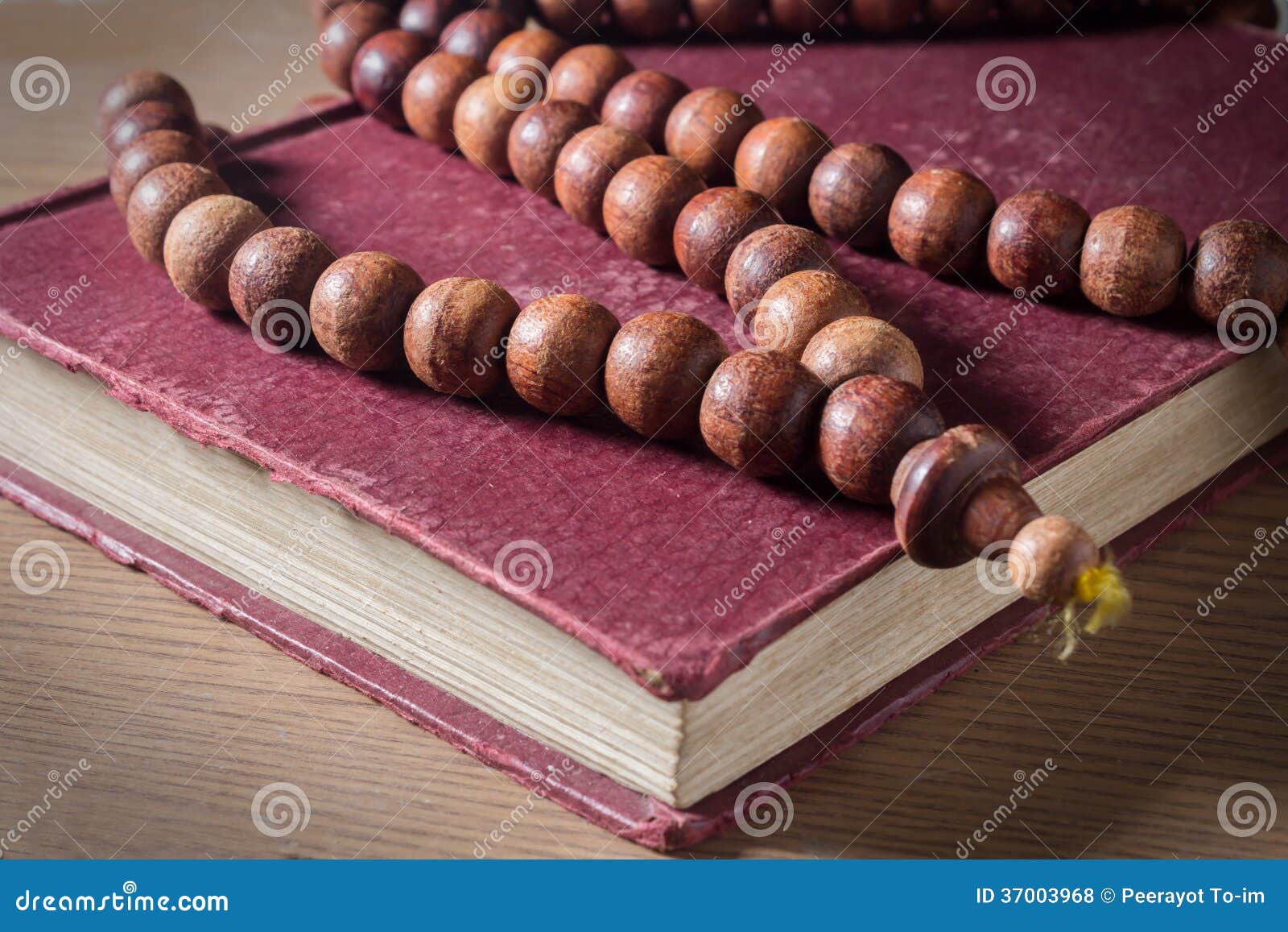 Necklace on holy book. stock photo. Image of church, handmade 37003968