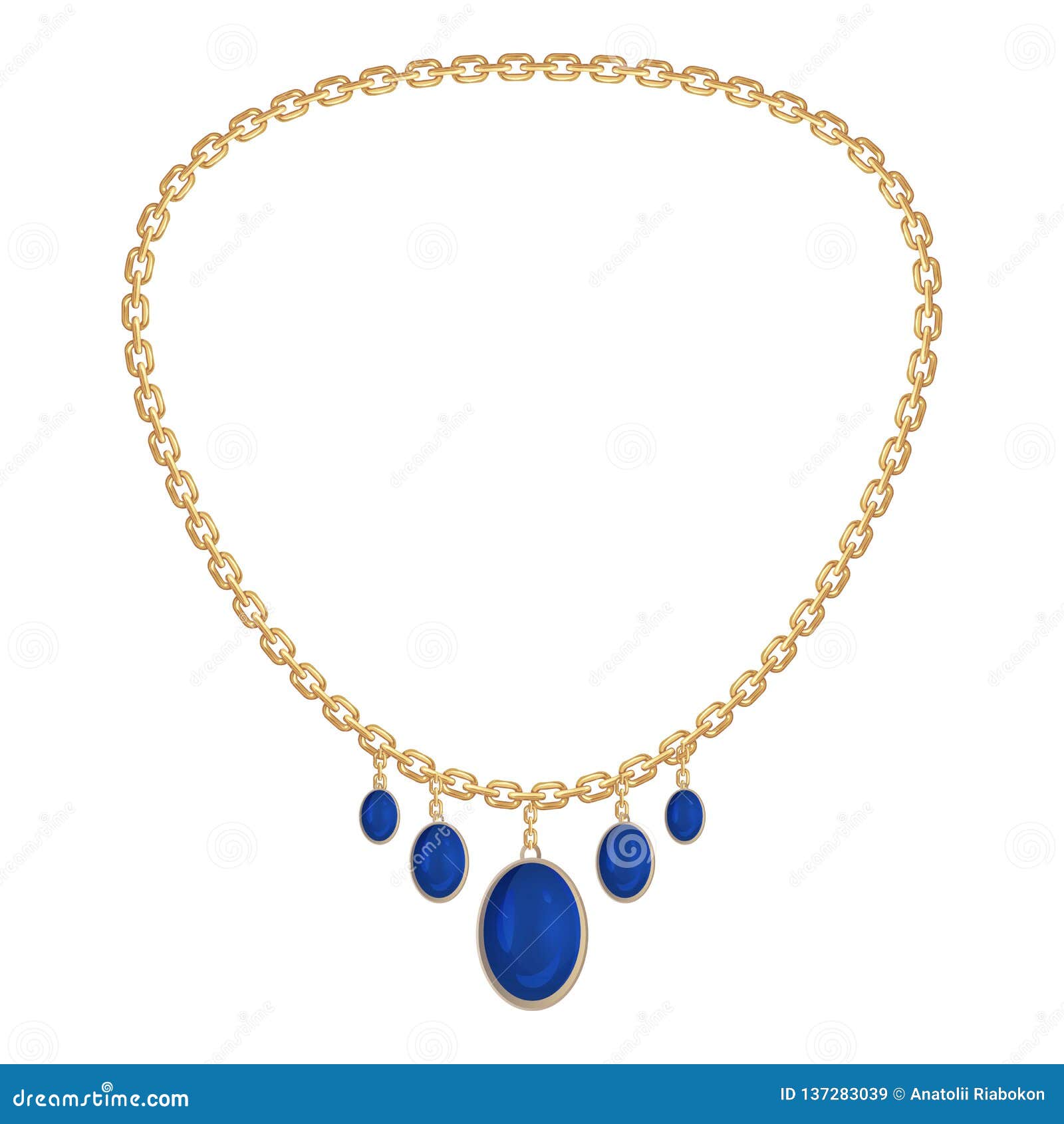 Necklace Icon, Cartoon Style Stock Vector Illustration of beads