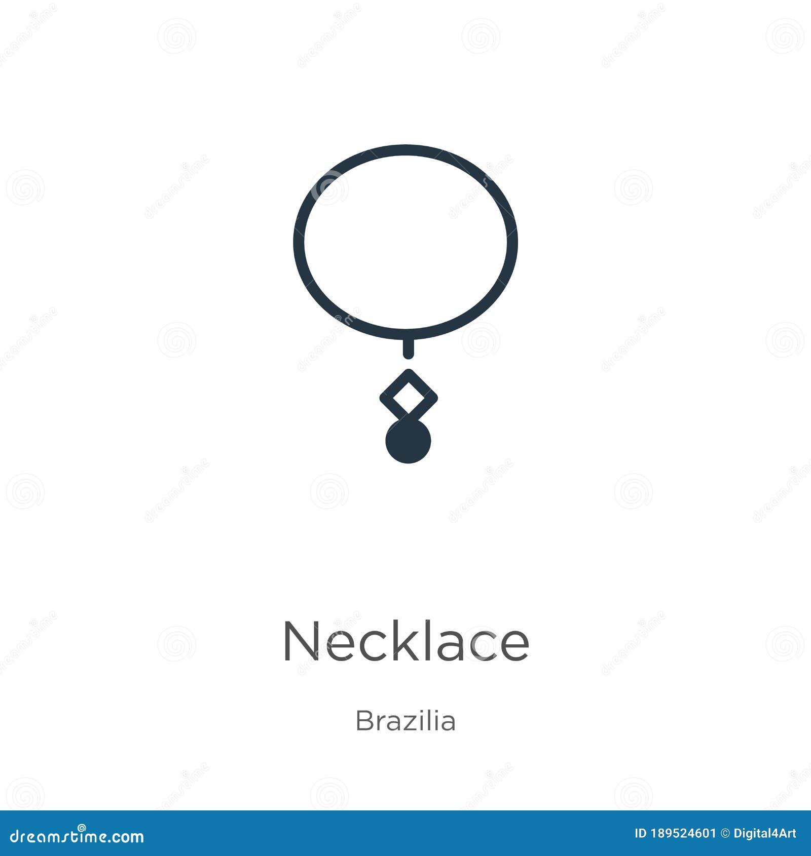 necklace icon . trendy flat necklace icon from brazilia collection  on white background.   can be