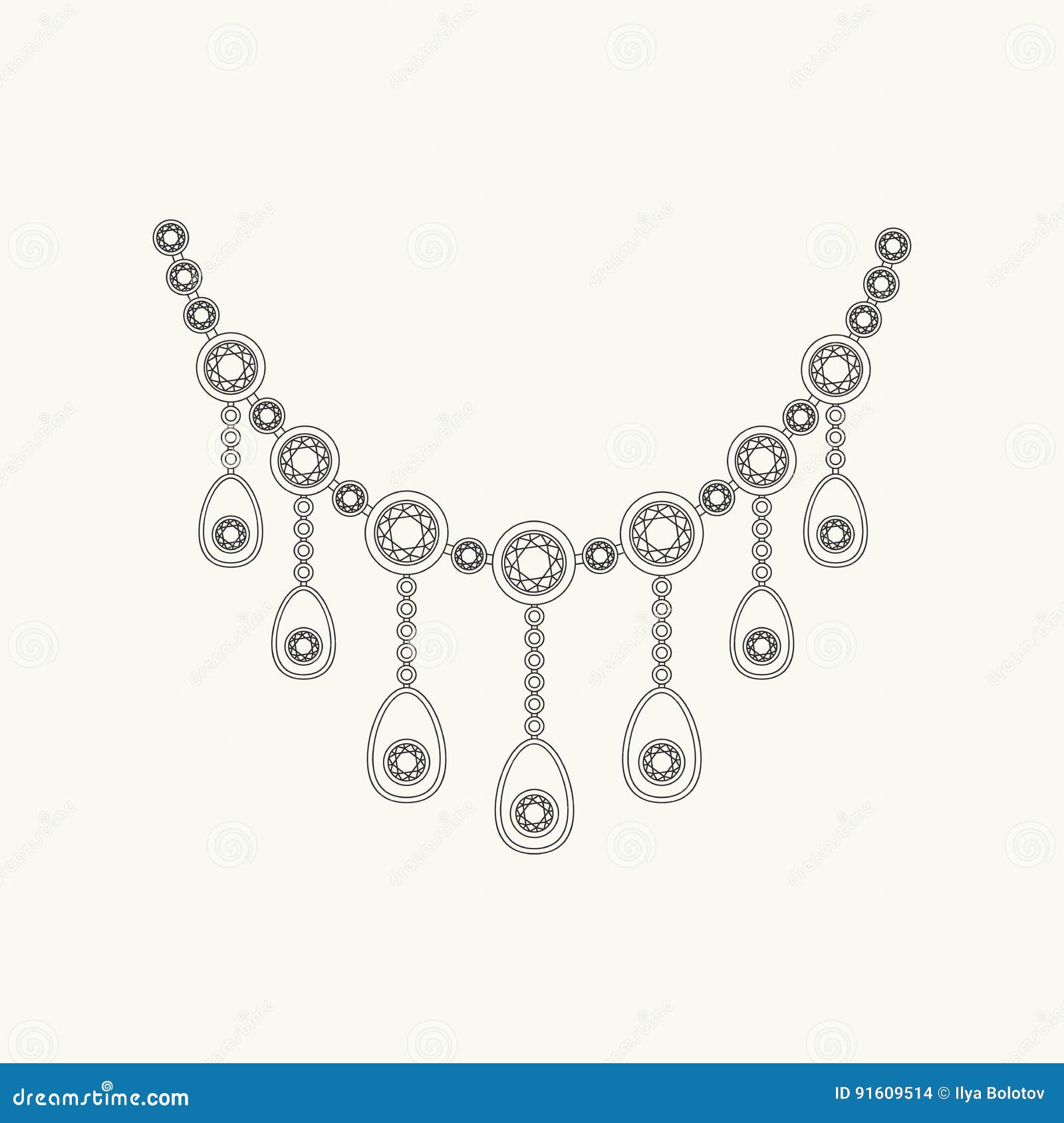 https://thumbs.dreamstime.com/z/necklace-line-drawing-diamonds-vector-thin-illustration-jewelry-accessories-91609514.jpg