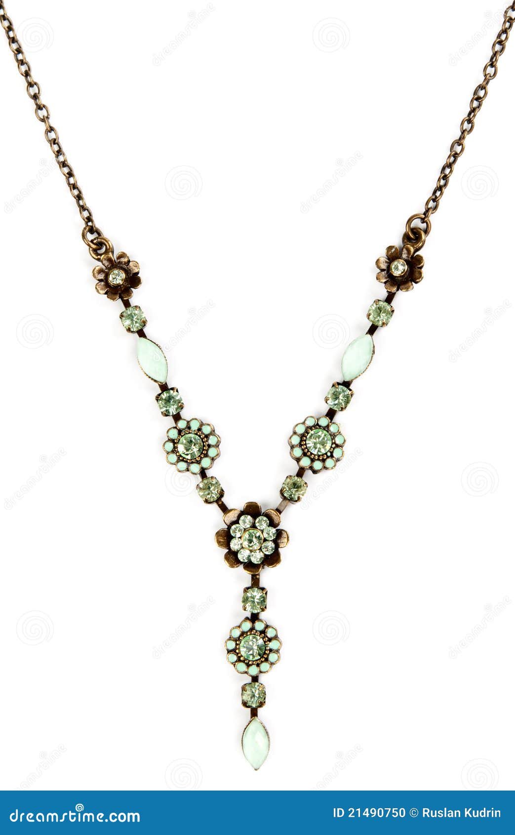 Necklace with a Pendant on a White Background Stock Photo Image of