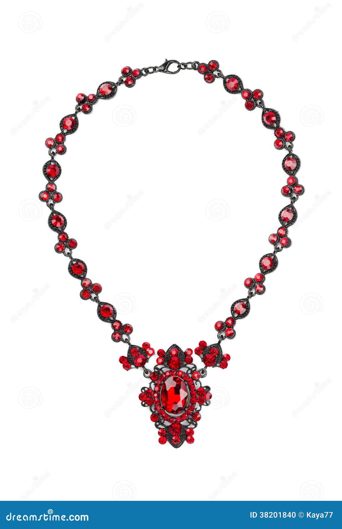 Necklace with rubies. stock photo. Image of single, object - 38201840