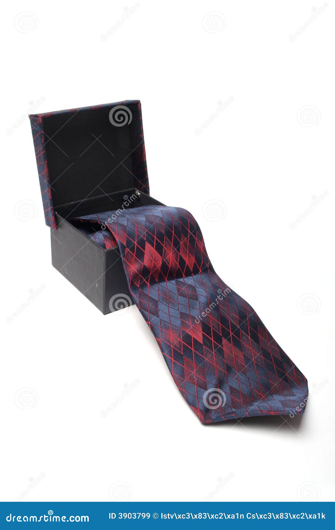 Necktie in box stock image. Image of cloth, accessory 3903799