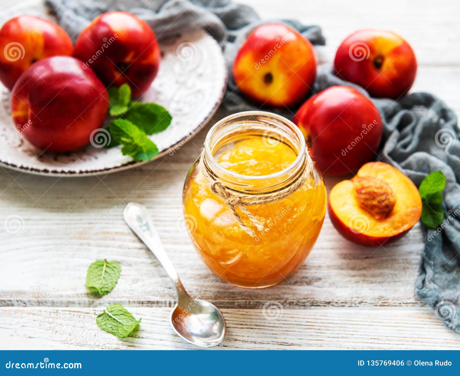Nectarine jam stock photo. Image of breakfast, natural 135769406