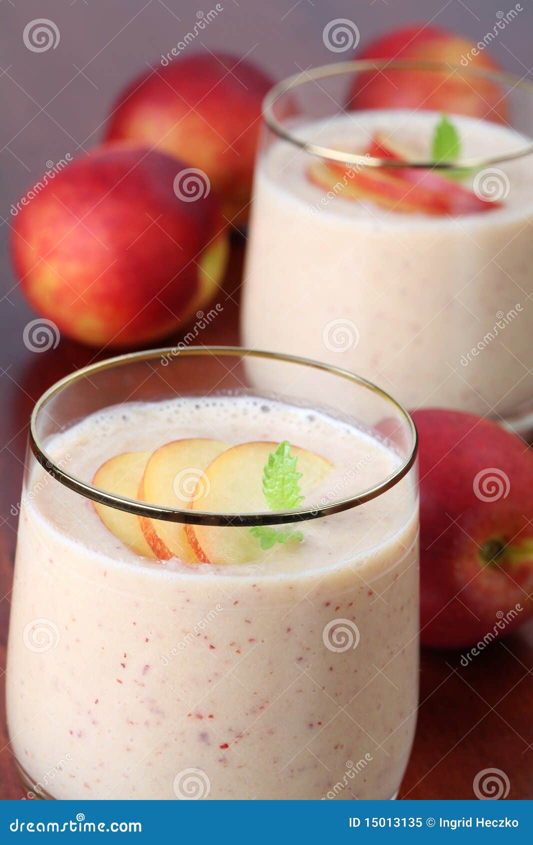 Nectarine milk shake stock image. Image of cold, refreshment 15013135