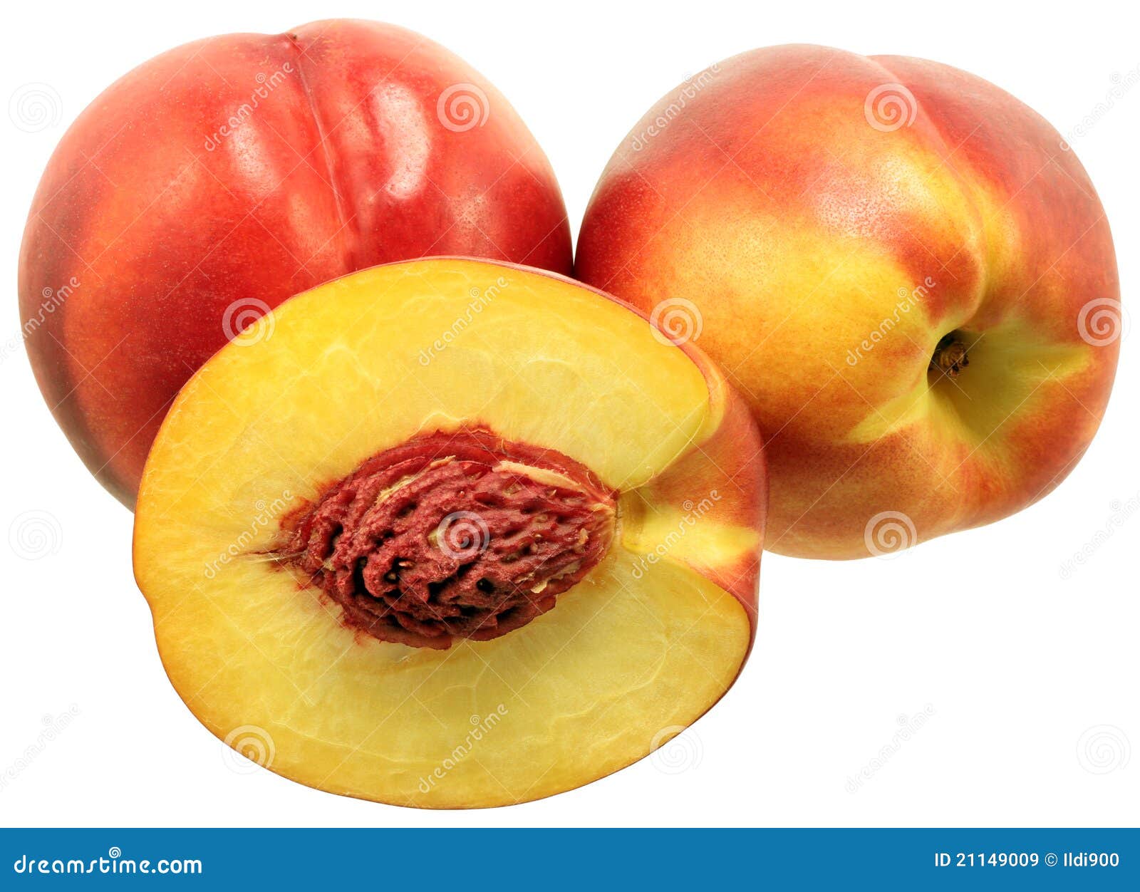 Nectarines. image stock. Image du doux, mûr, sain, isolement 21149009