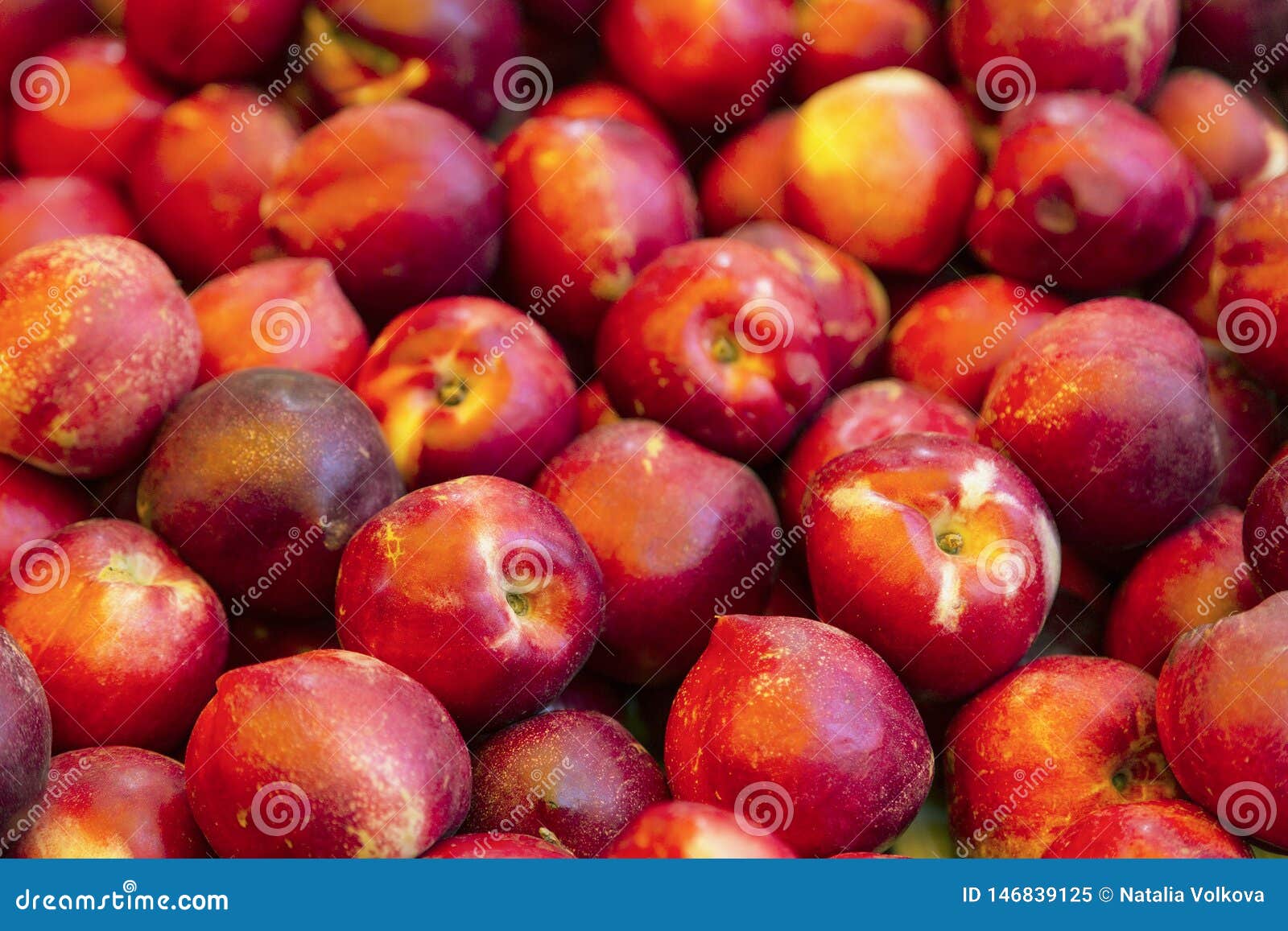 Nectarines on the Counter in the Store Stock Image Image of shop