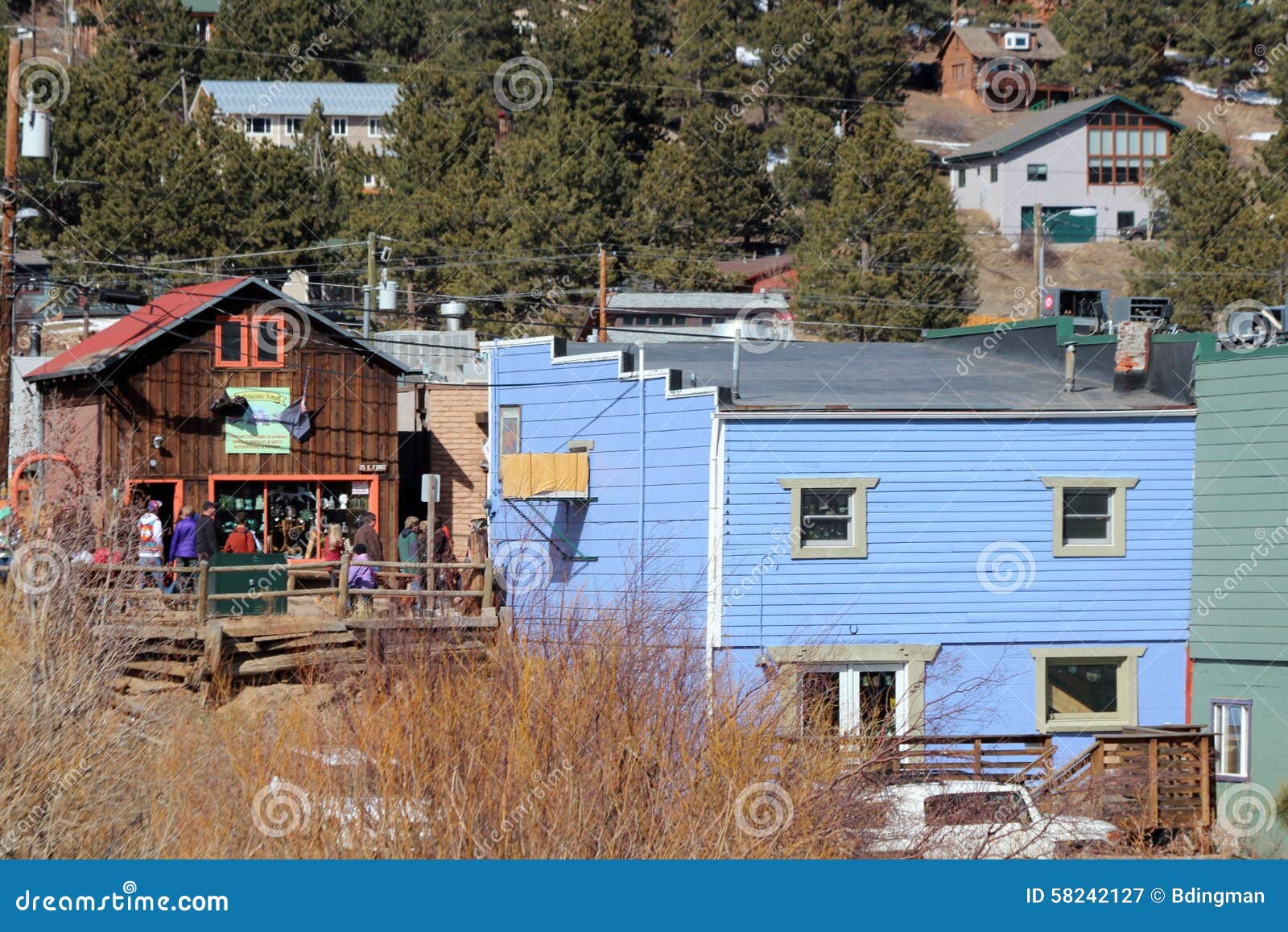 fonds De databank stroomkring Nederland, Colorado editorial photography. Image of indian - 58242127