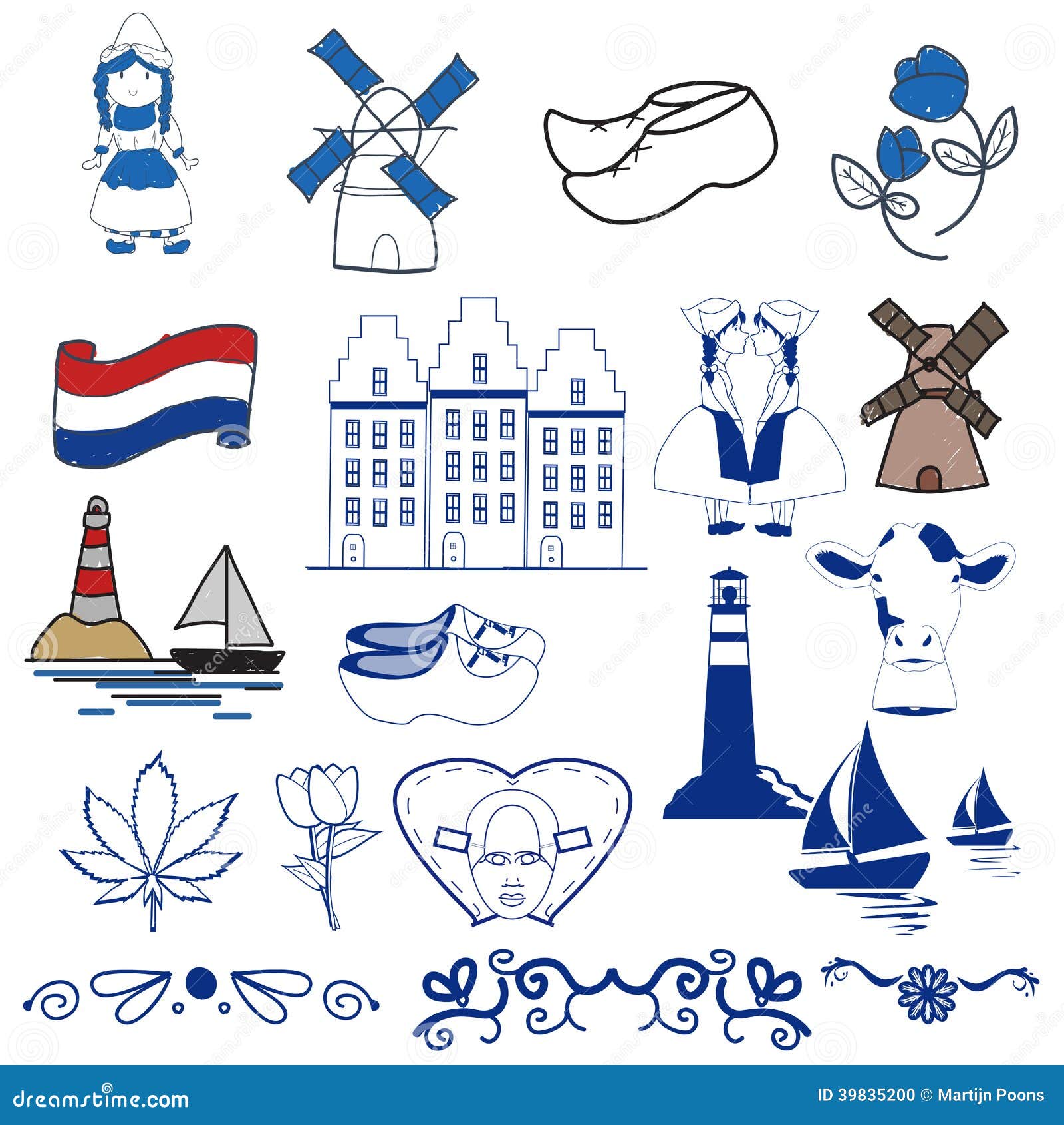 Norm Sinewi Verleiding Nederlandse elementen vector illustratie. Illustration of affiche - 39835200