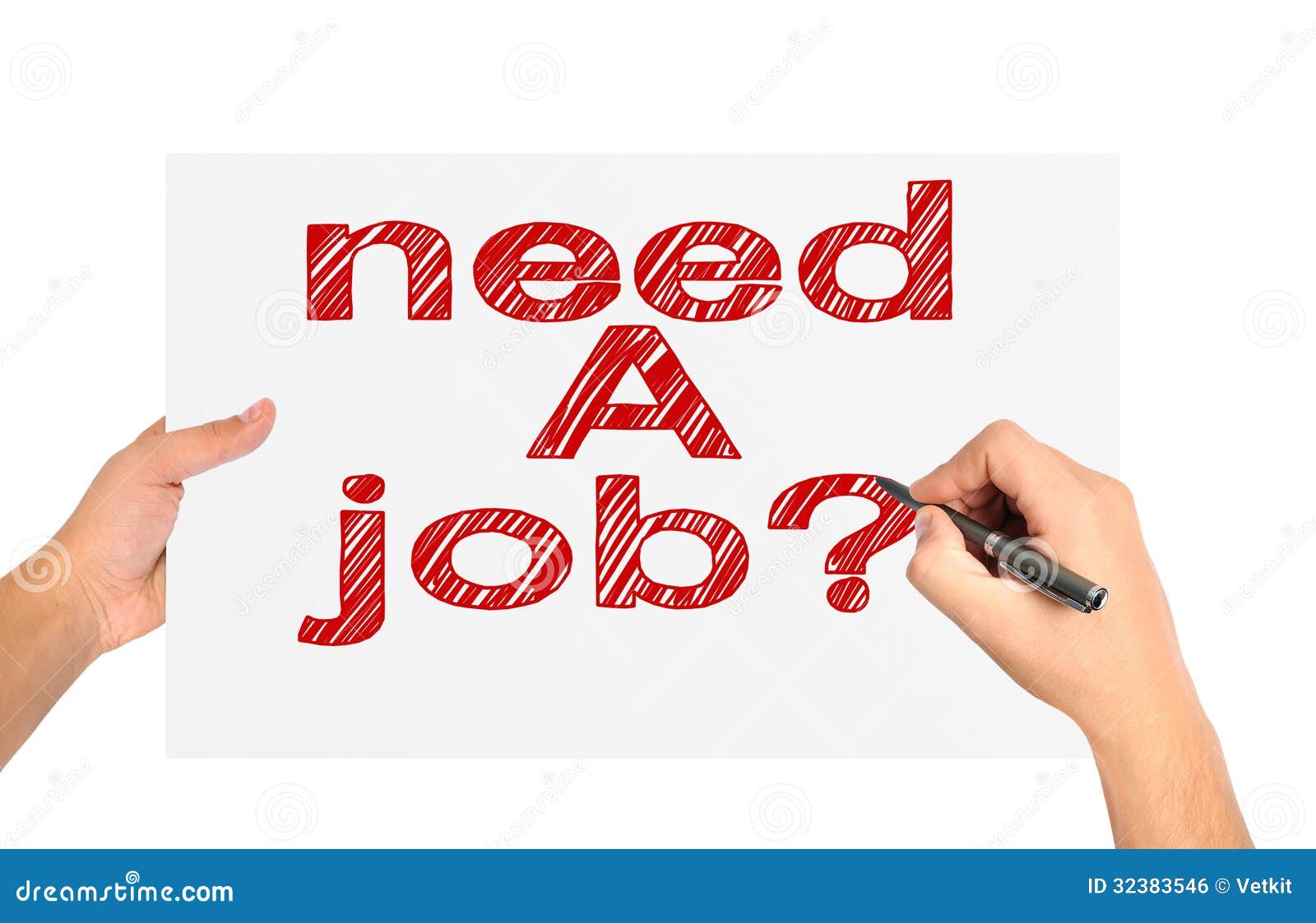 Need a job on paper stock photo. Image of document, paper 32383546