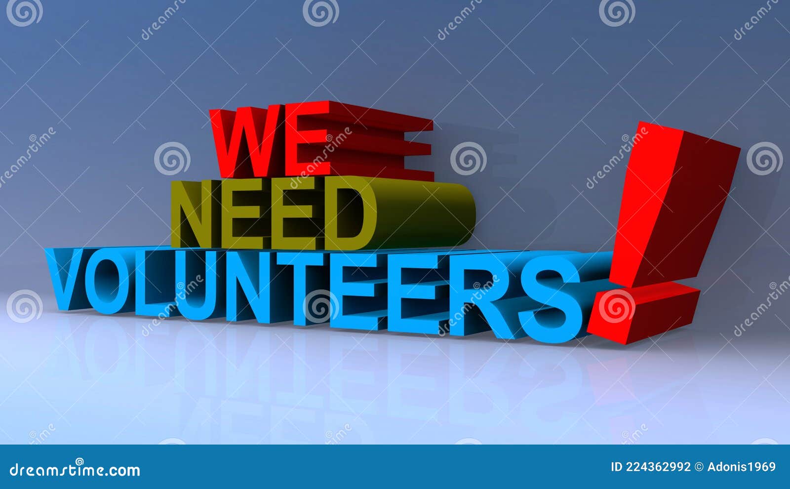 we need volunteers on blue