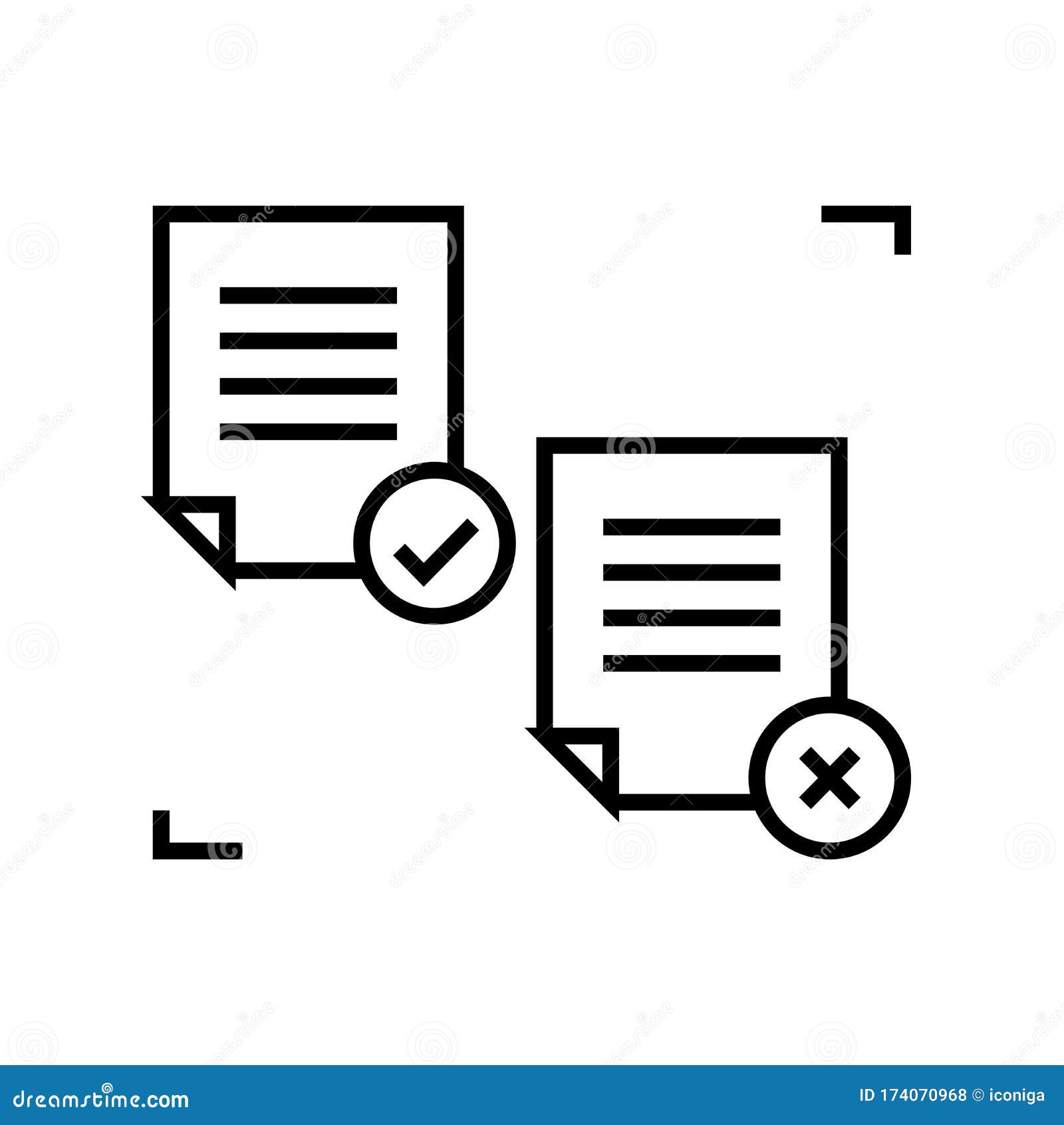 needful documents line icon, concept sign, outline  , linear .