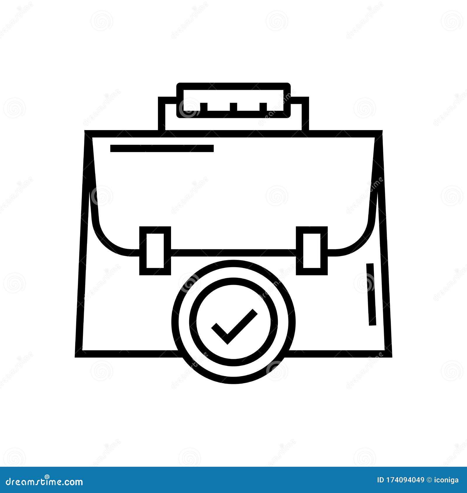 needful suitcase line icon, concept sign, outline  , linear .