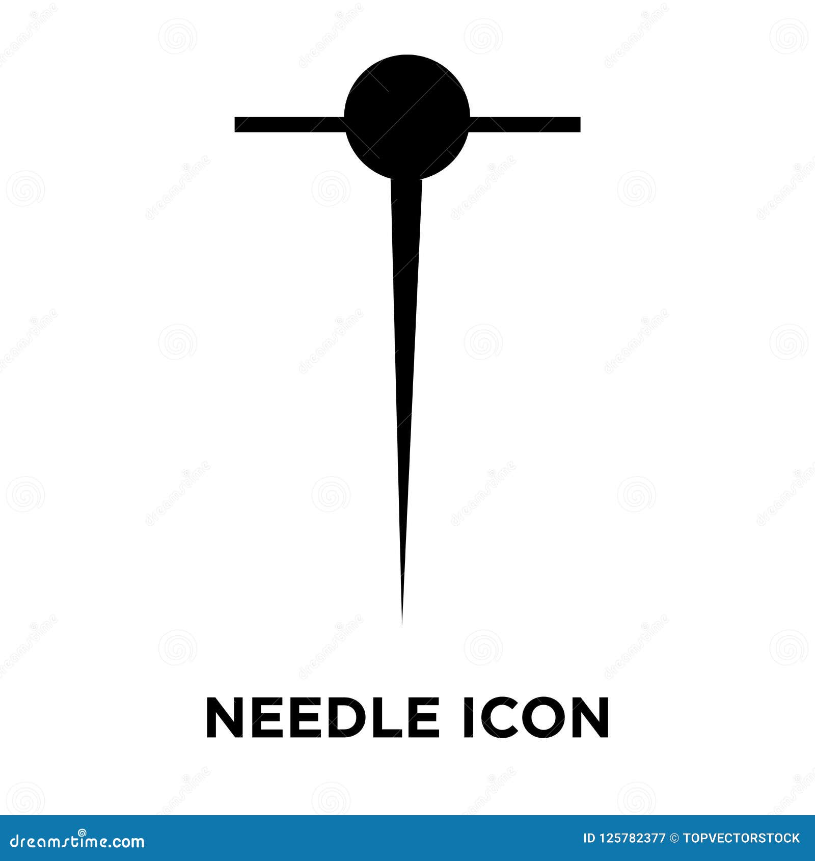 Needle Icon Vector Isolated on White Background, Logo Concept of Stock ...