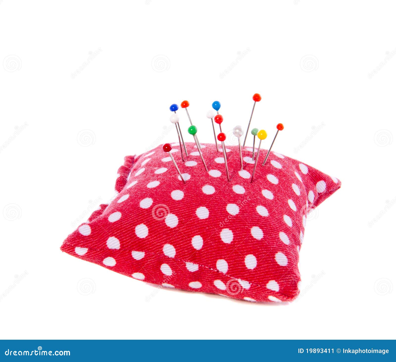 Needle pillow with pins stock image. Image of hobby, cutting - 19893411