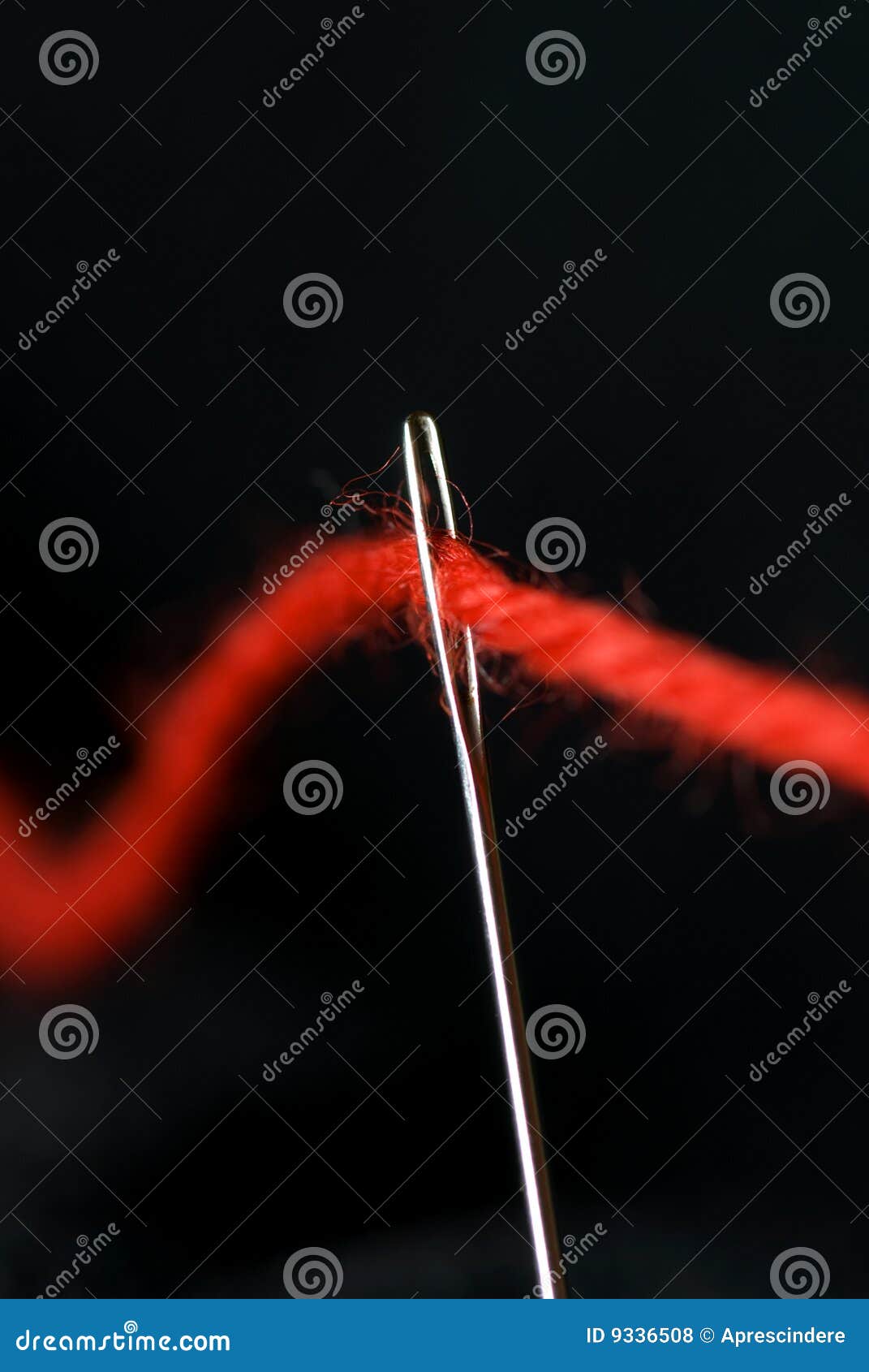 Needle and red thread stock photo. Image of needlework - 9336508