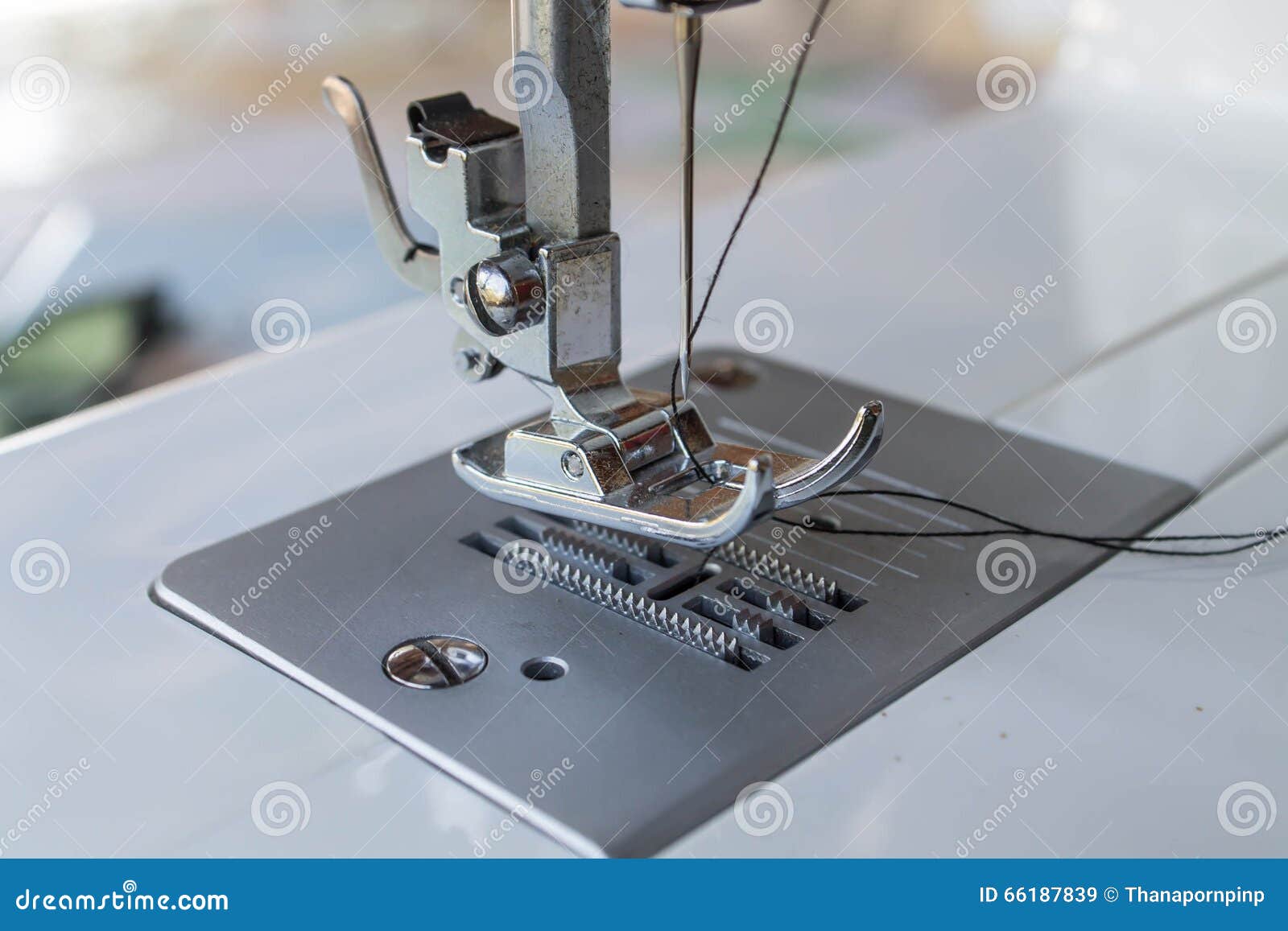 Needle of sewing machine stock image. Image of pattern 66187839