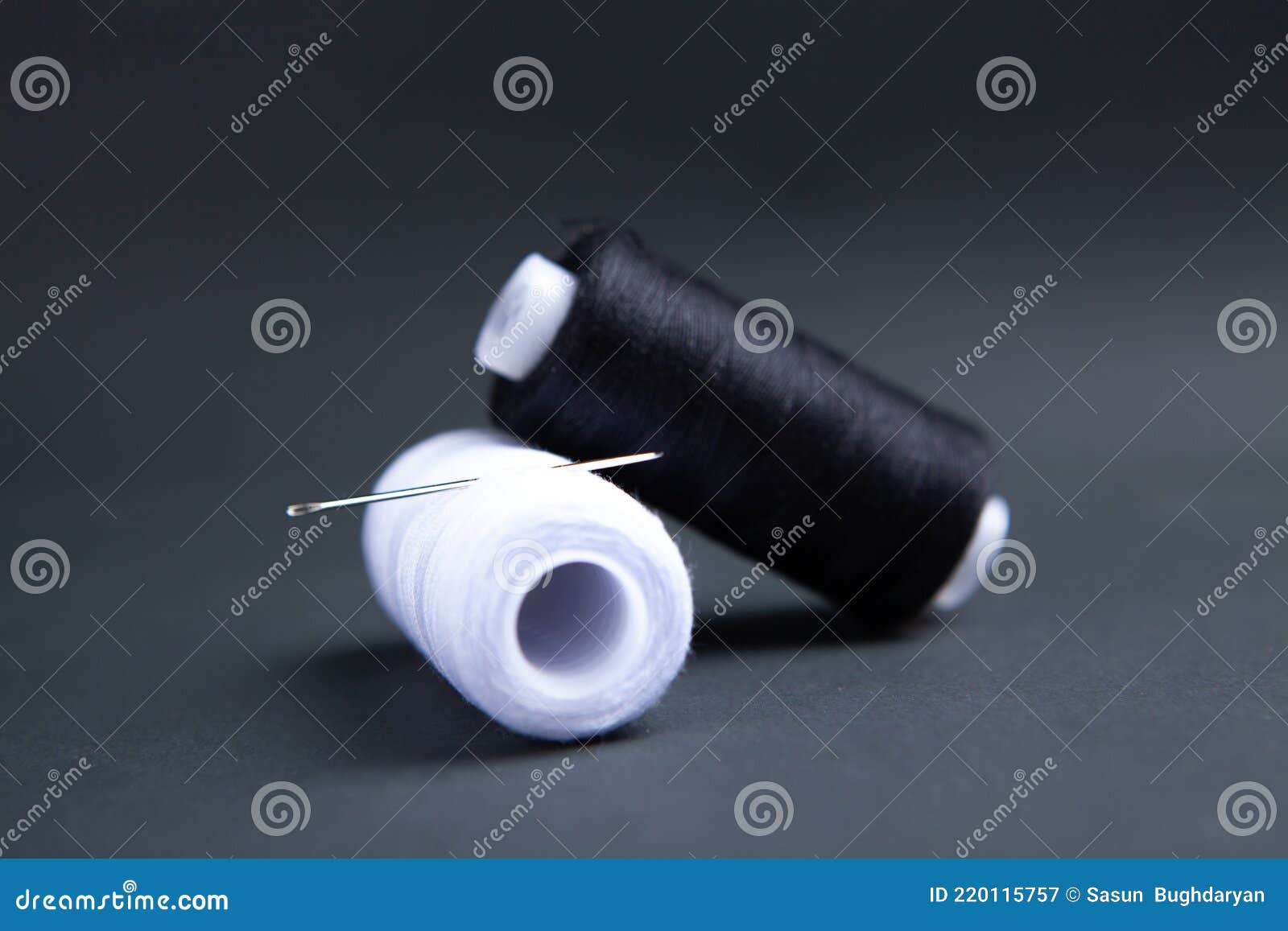 Needle and Sewing Thread Sew Stock Image Image of needlework