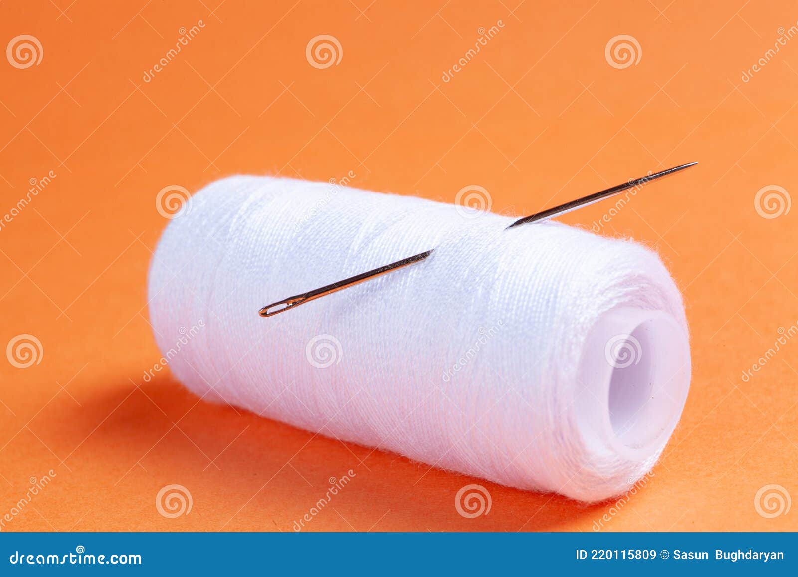 Needle and Sewing Thread Sew Stock Image Image of handcraft, yarn