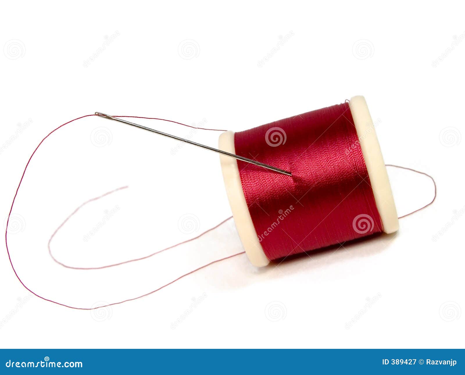 Needle and spool of thread stock image. Image of thread - 389427