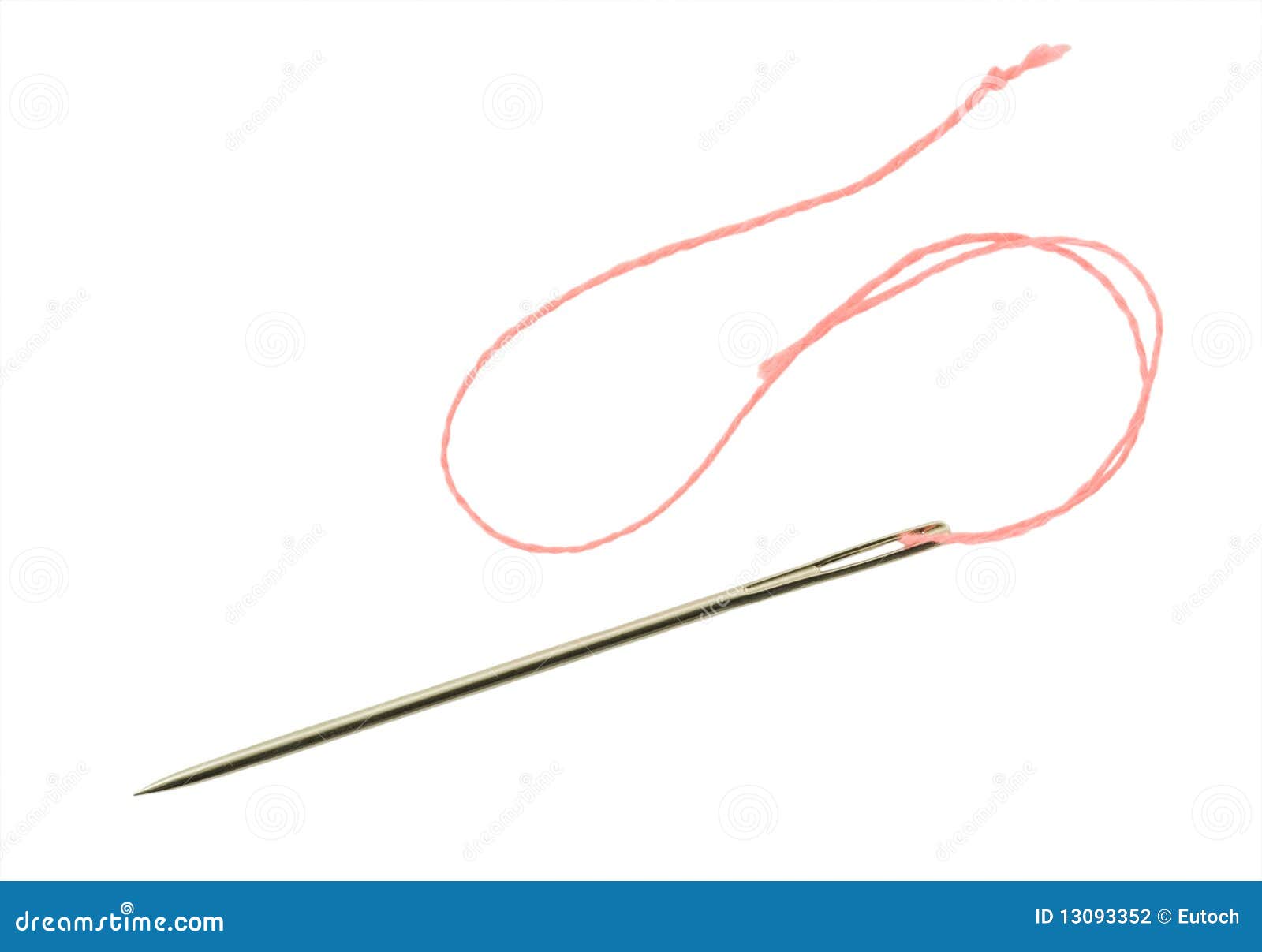 Isolated Silver Sewing Needle Red Thread Isolated On White High-Res Vector  Graphic - Getty Images