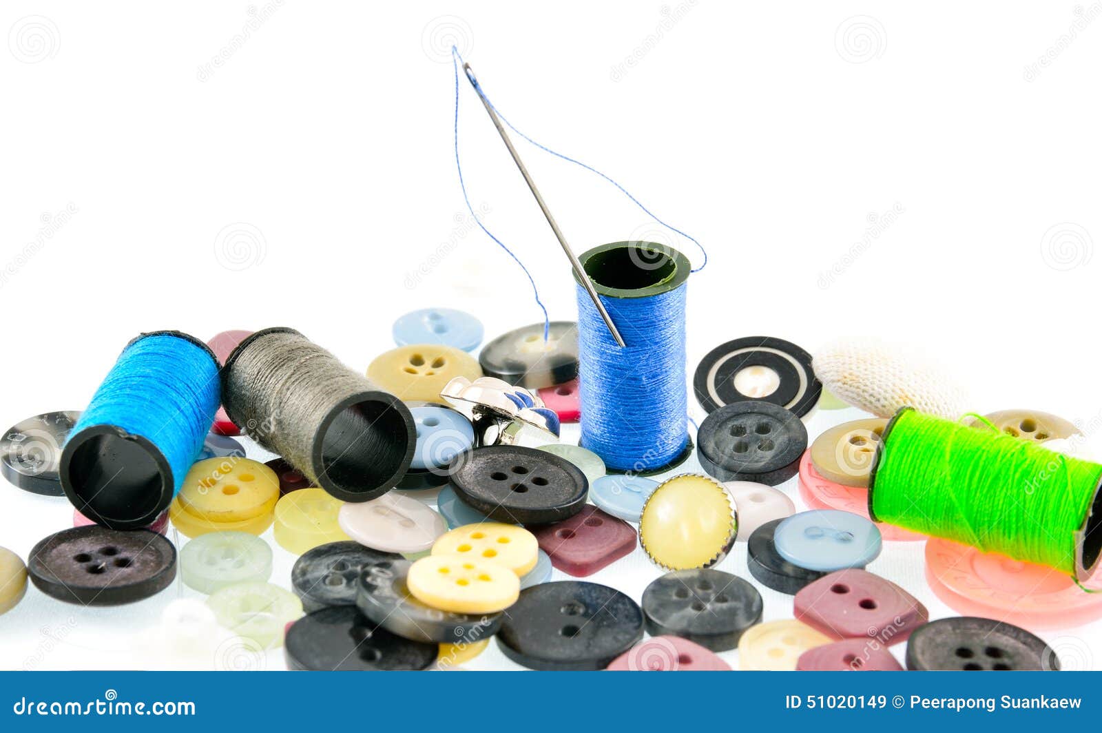 Needle Thread Buttons Stock Image Image Of Help Create 51020149