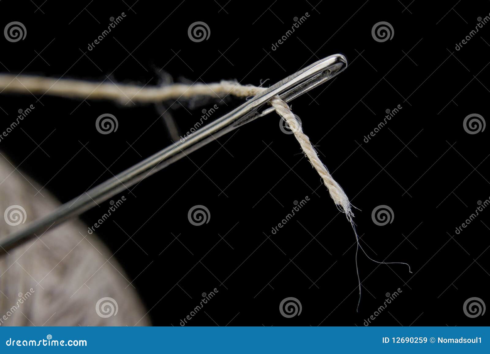 Needle with Thread Isolated Stock Image - Image of string, yellow: 12690259