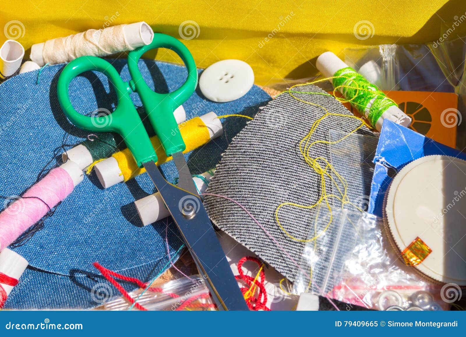 Needle, Thread and Scissors, Sewing Items Stock Image Image of bobbin