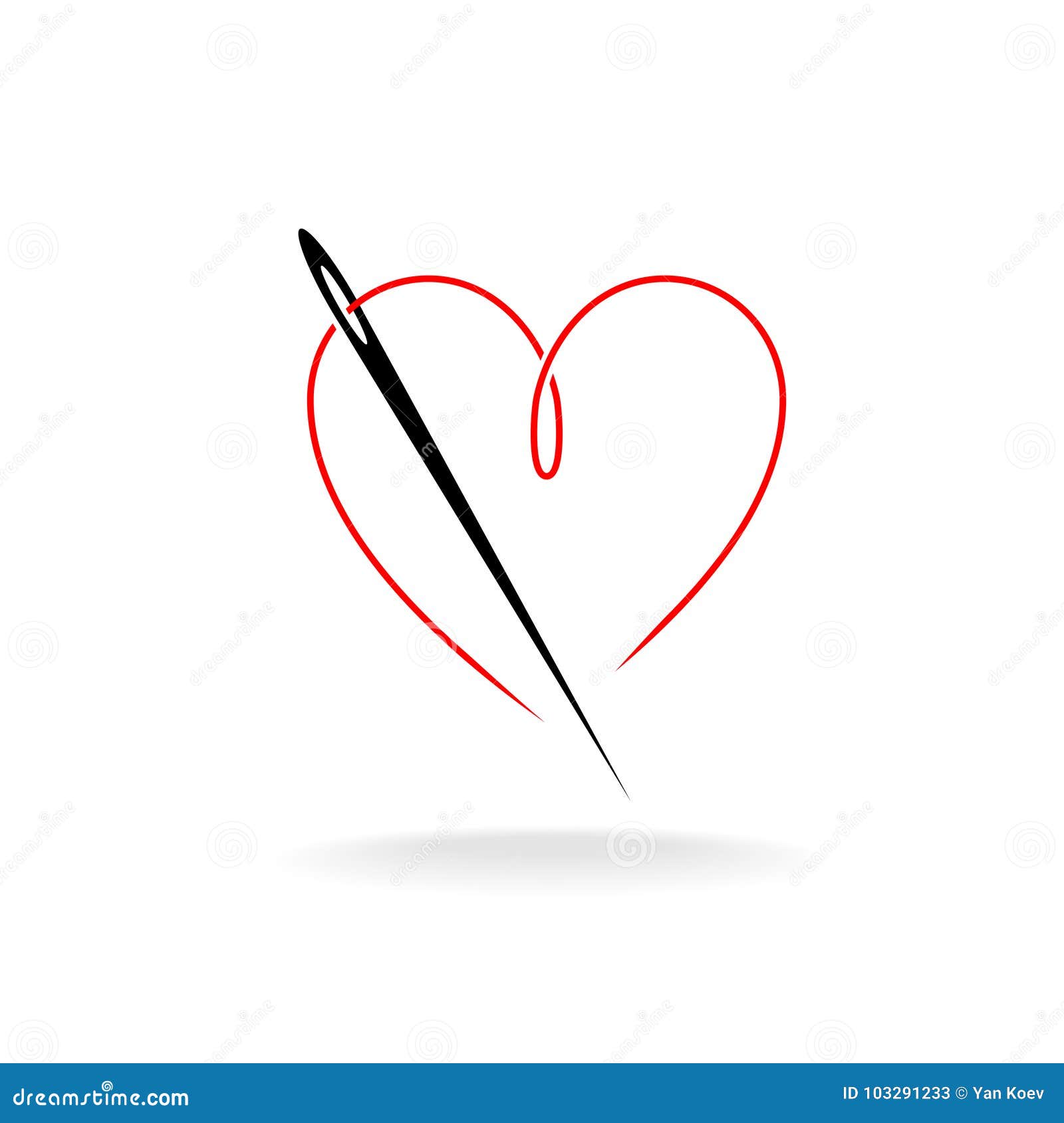 Needle thread logo stock vector. Illustration of shape 103291233