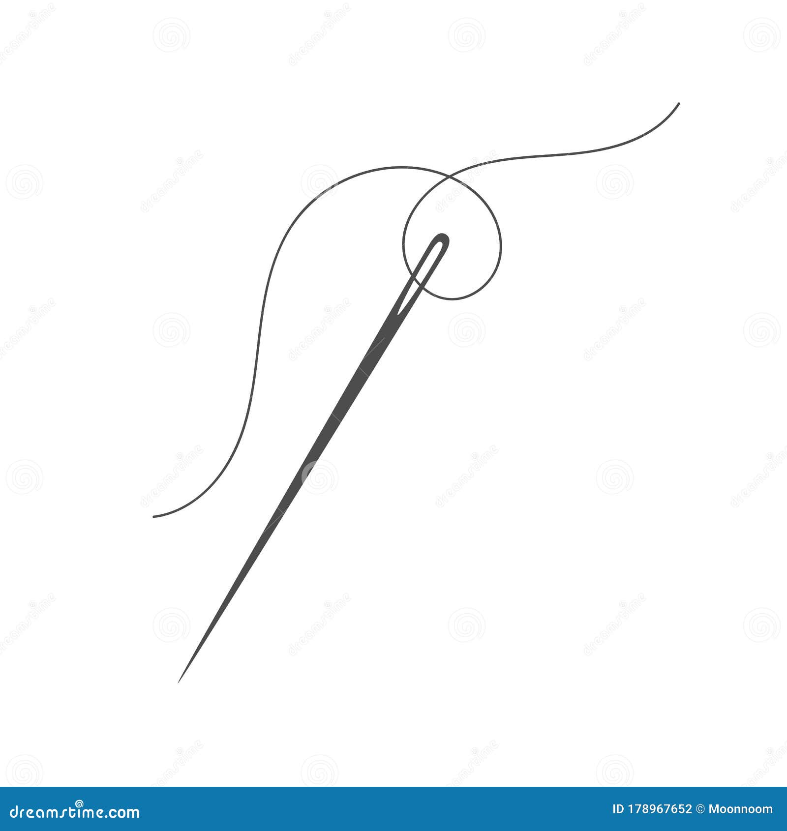 Needle and Thread Silhouette Icon Vector Graphic Stock Vector ...