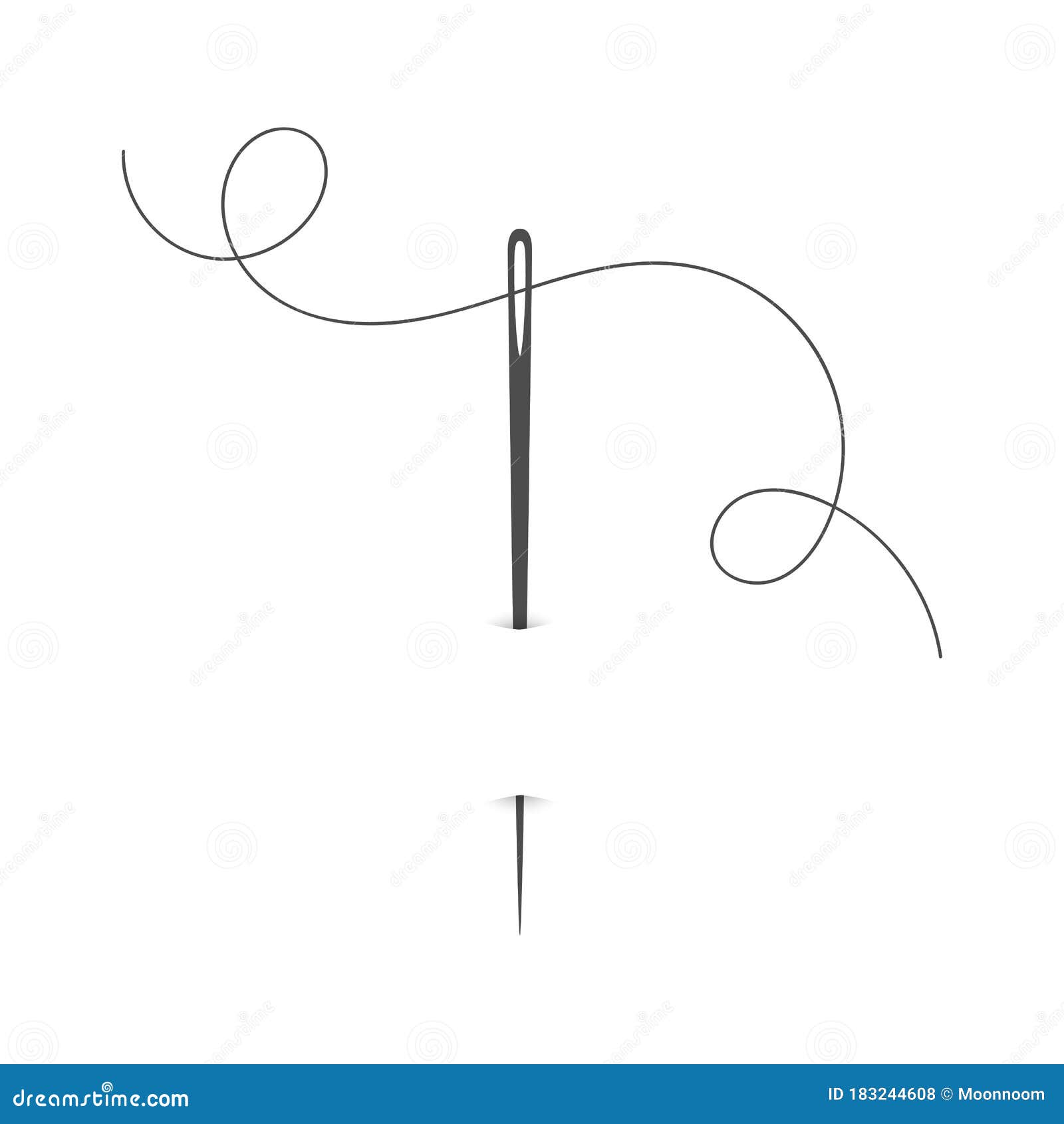 Needle and Thread Silhouette Icon Vector Graphic Stock Vector ...