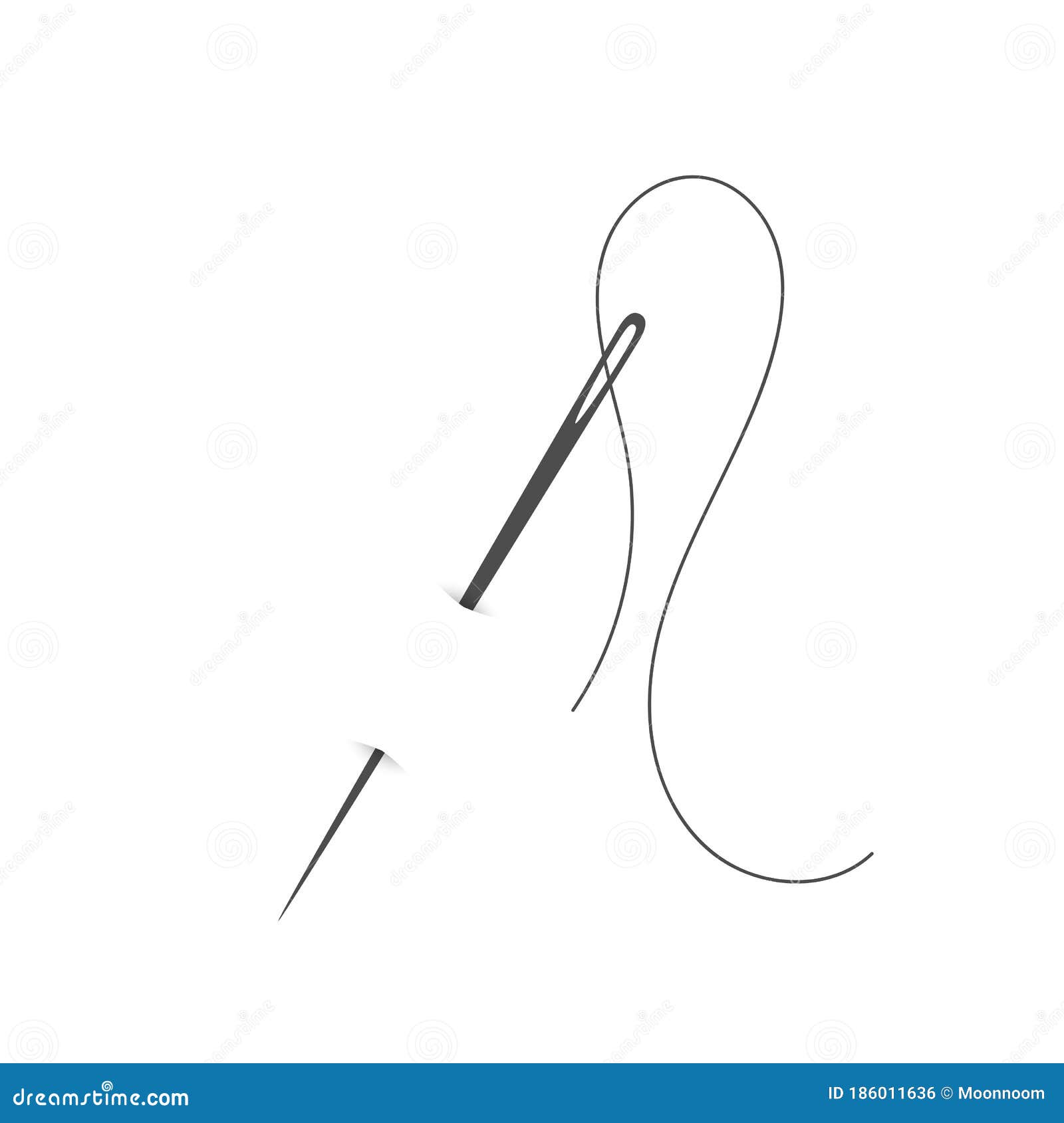 Needle and Thread Silhouette Icon Vector Graphic Stock Vector ...