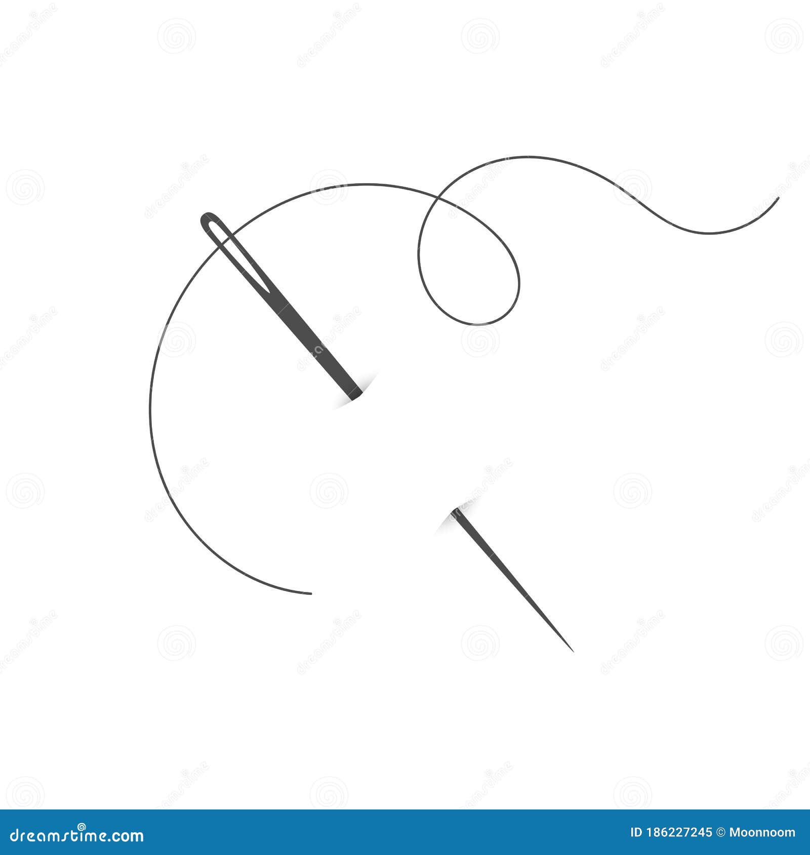 Needle and Thread Silhouette Icon Vector Graphic Stock Vector ...