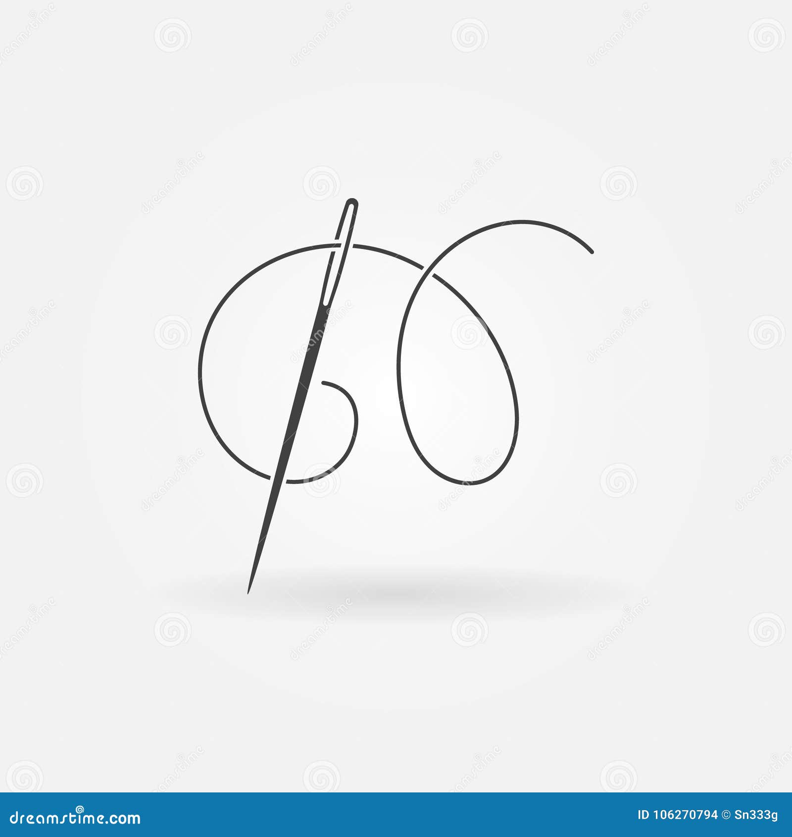 Needle and Thread Vector Modern Icon Stock Vector - Illustration of ...